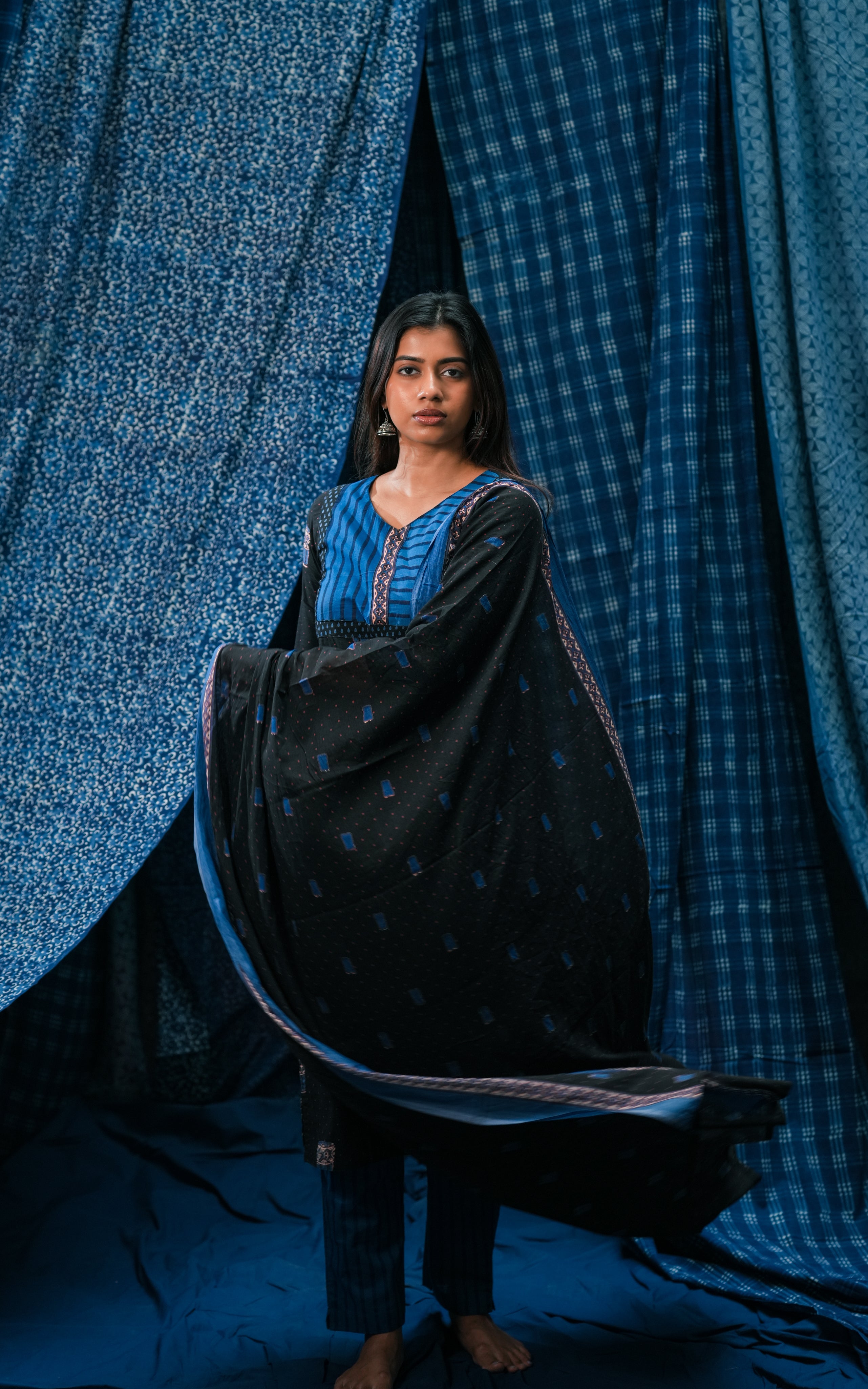 Chai Black (Kurti+Pant+Dupatta)