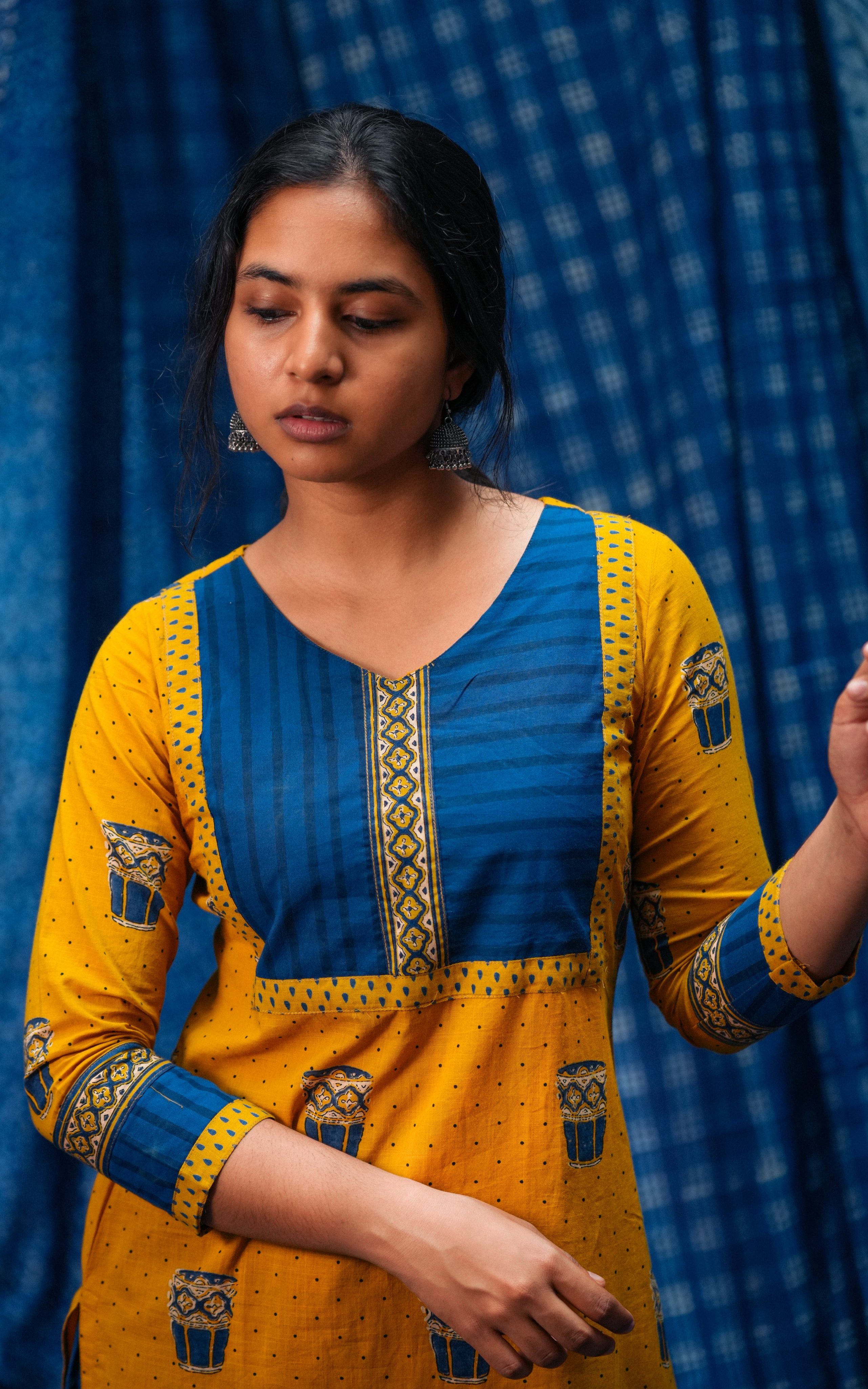 Chai Yellow (Kurti+Pant+Dupatta)