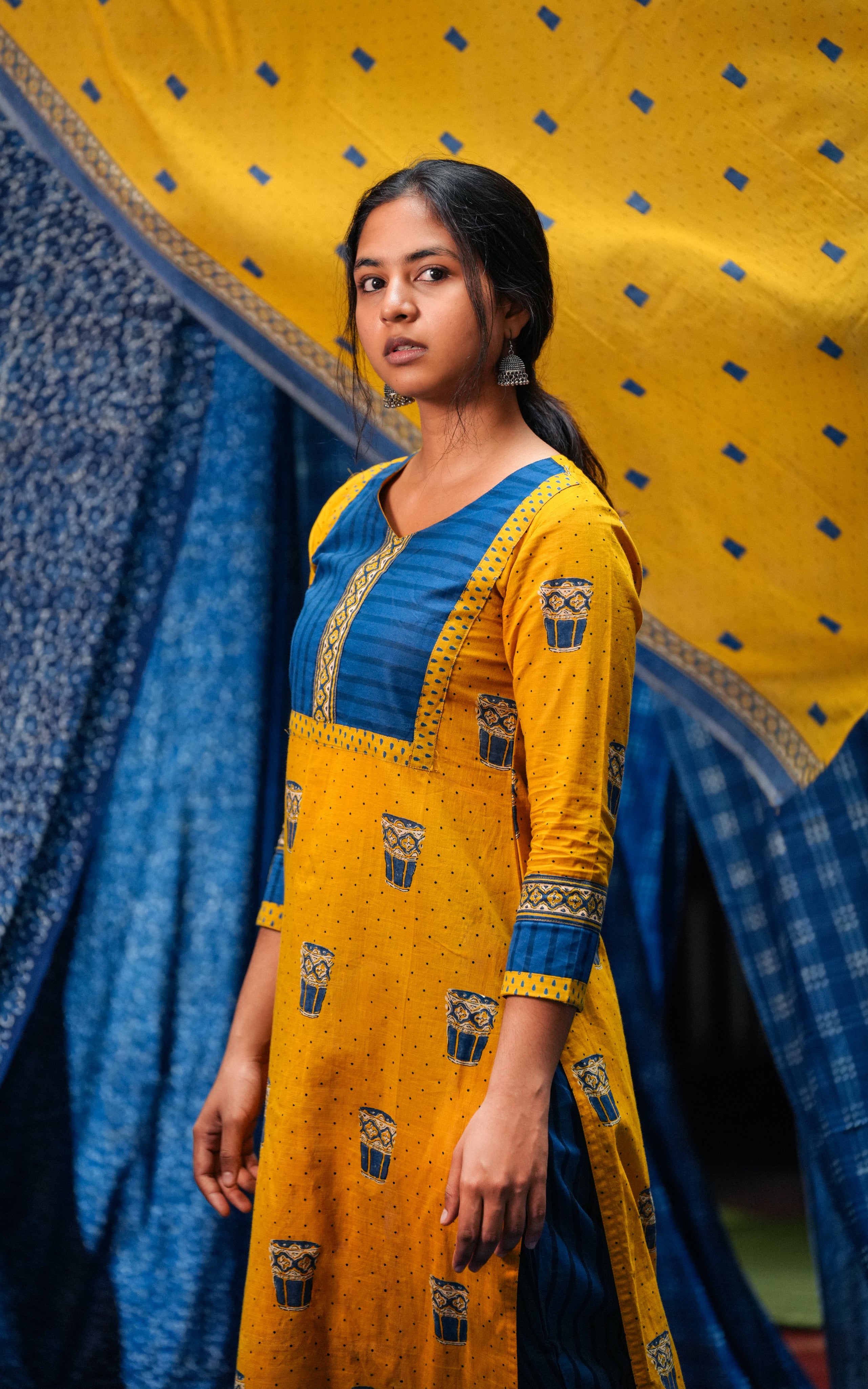 Chai Yellow (Kurti+Pant+Dupatta)
