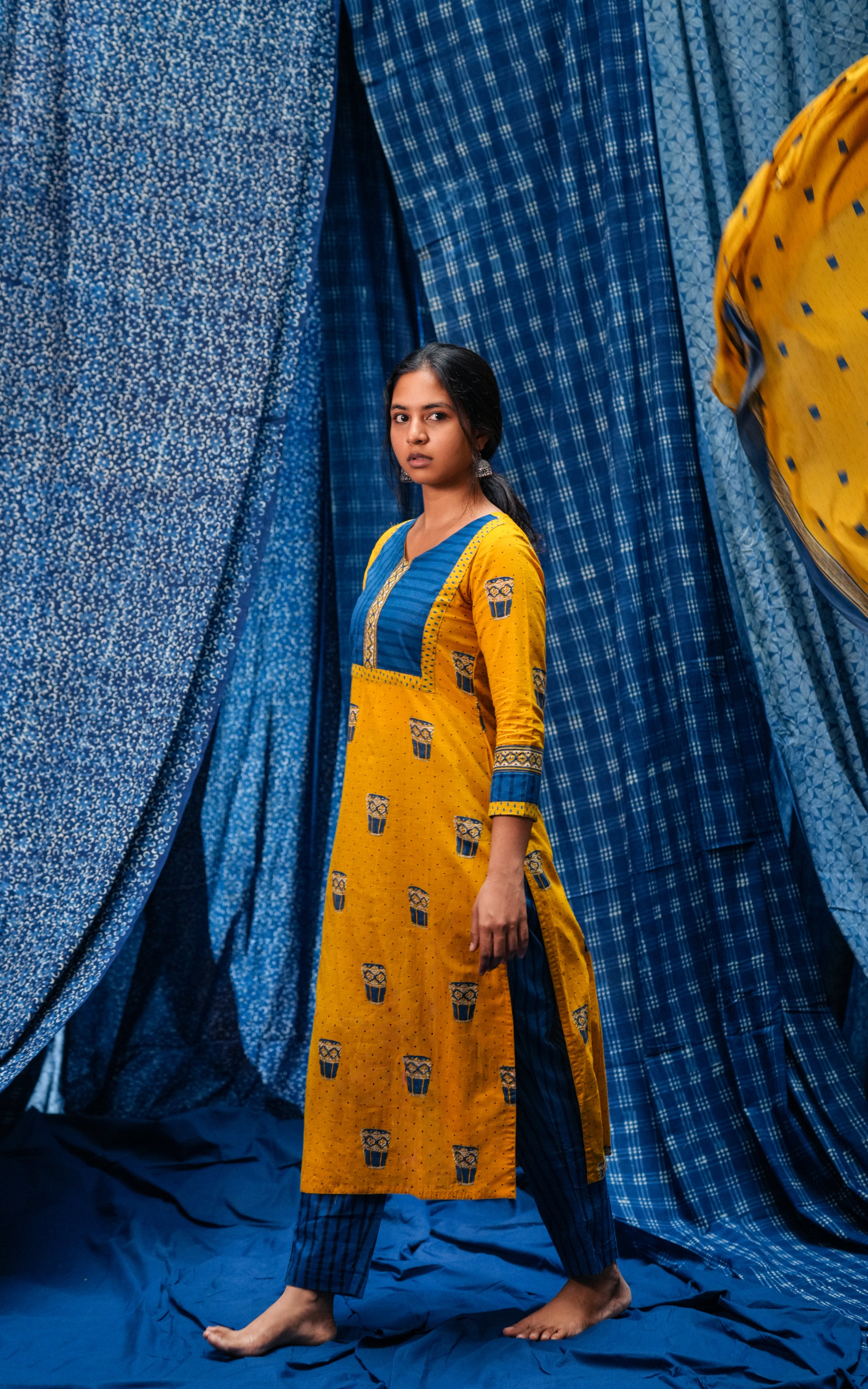 Chai Yellow (Kurti+Pant+Dupatta)