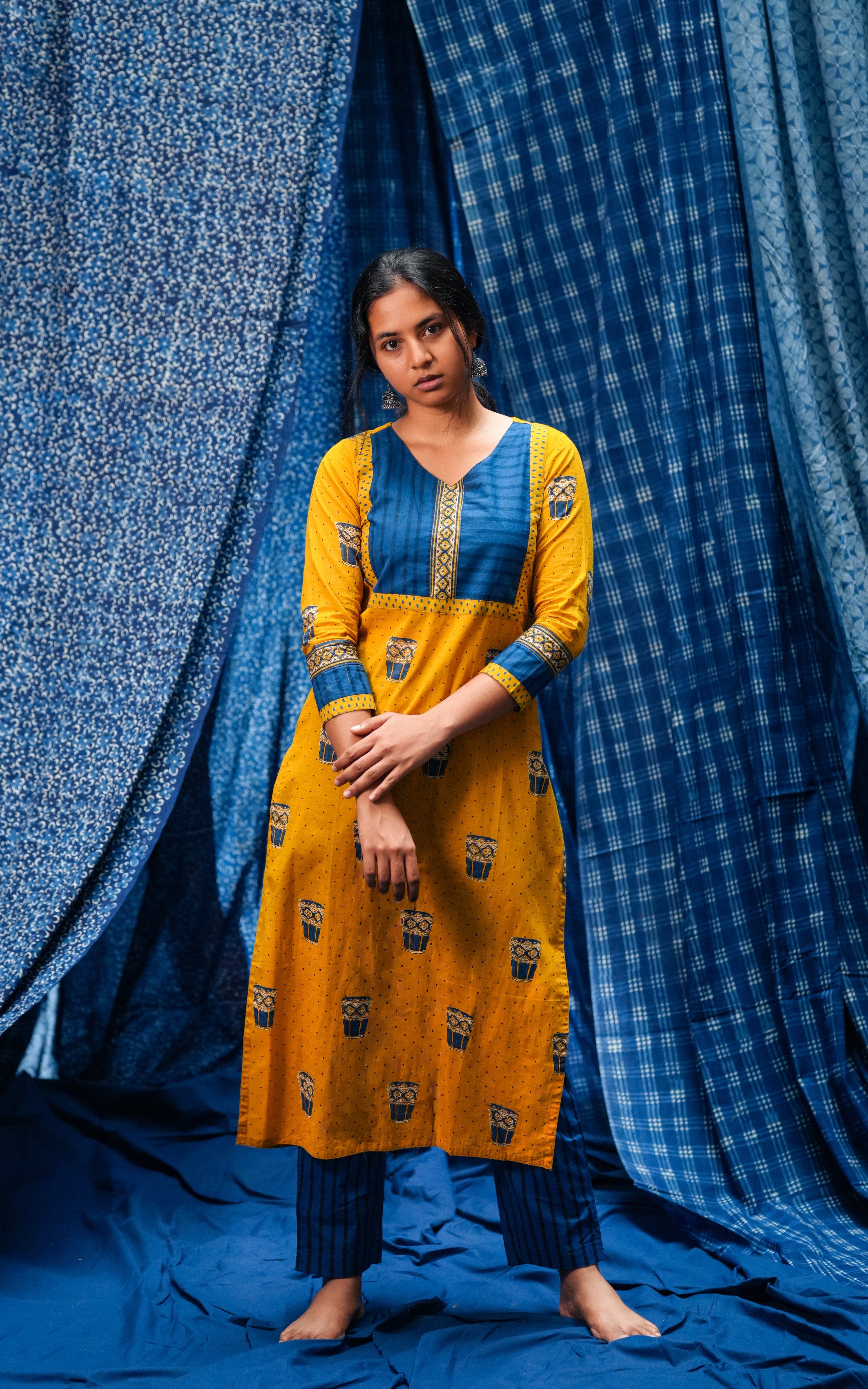 Chai Yellow (Kurti+Pant+Dupatta)