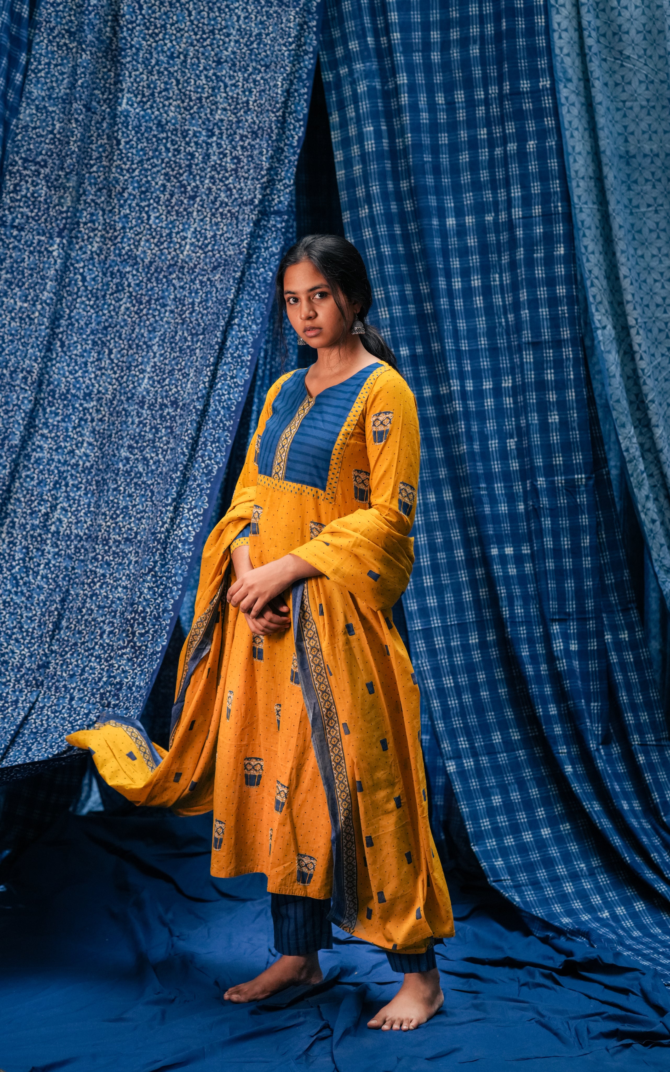 Chai Yellow (Kurti+Pant+Dupatta)