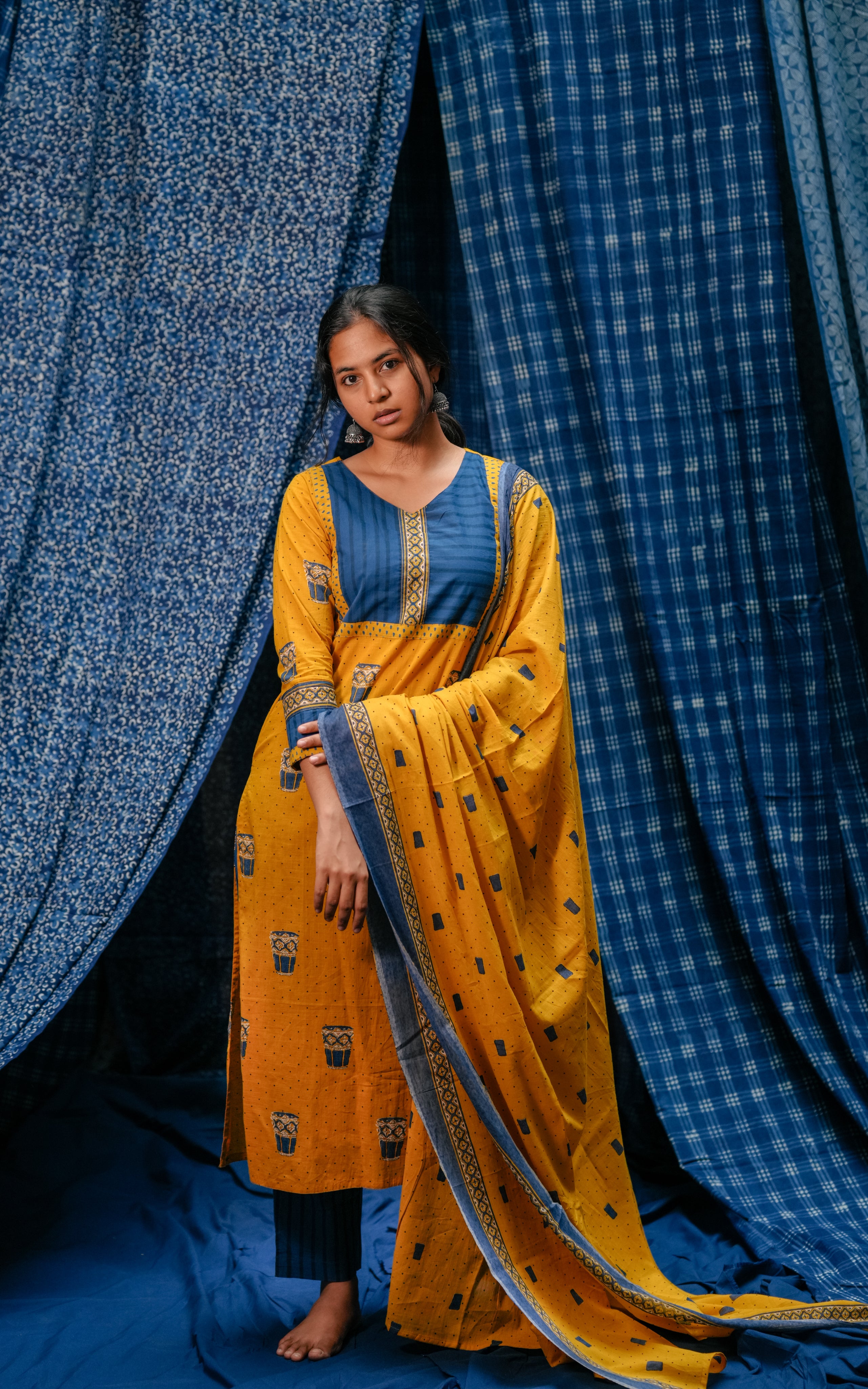 Chai Yellow (Kurti+Pant+Dupatta)