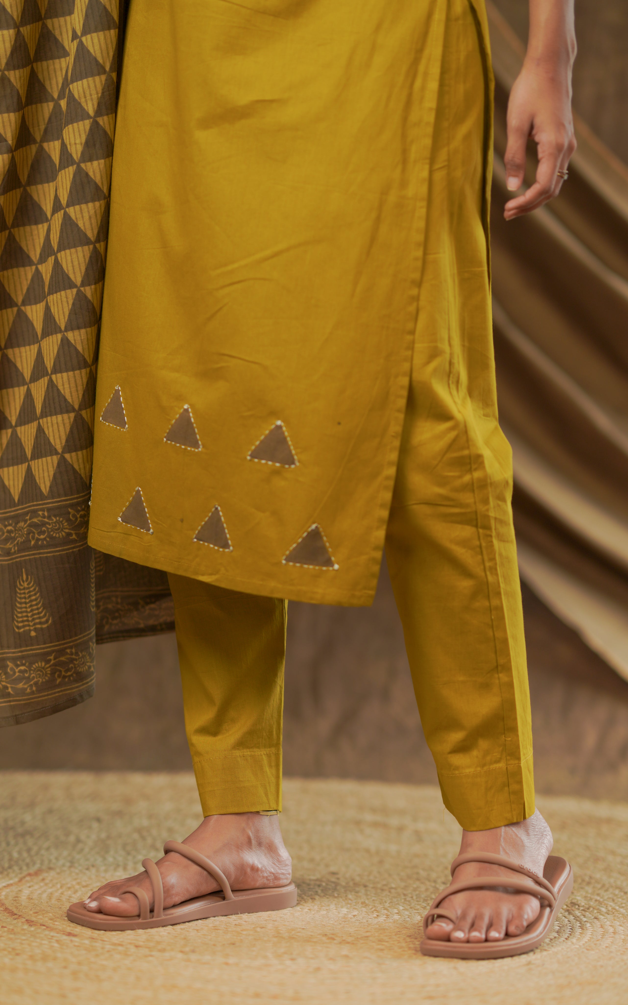 Rubashree Handblock (Kurti+Pant+Dupatta)