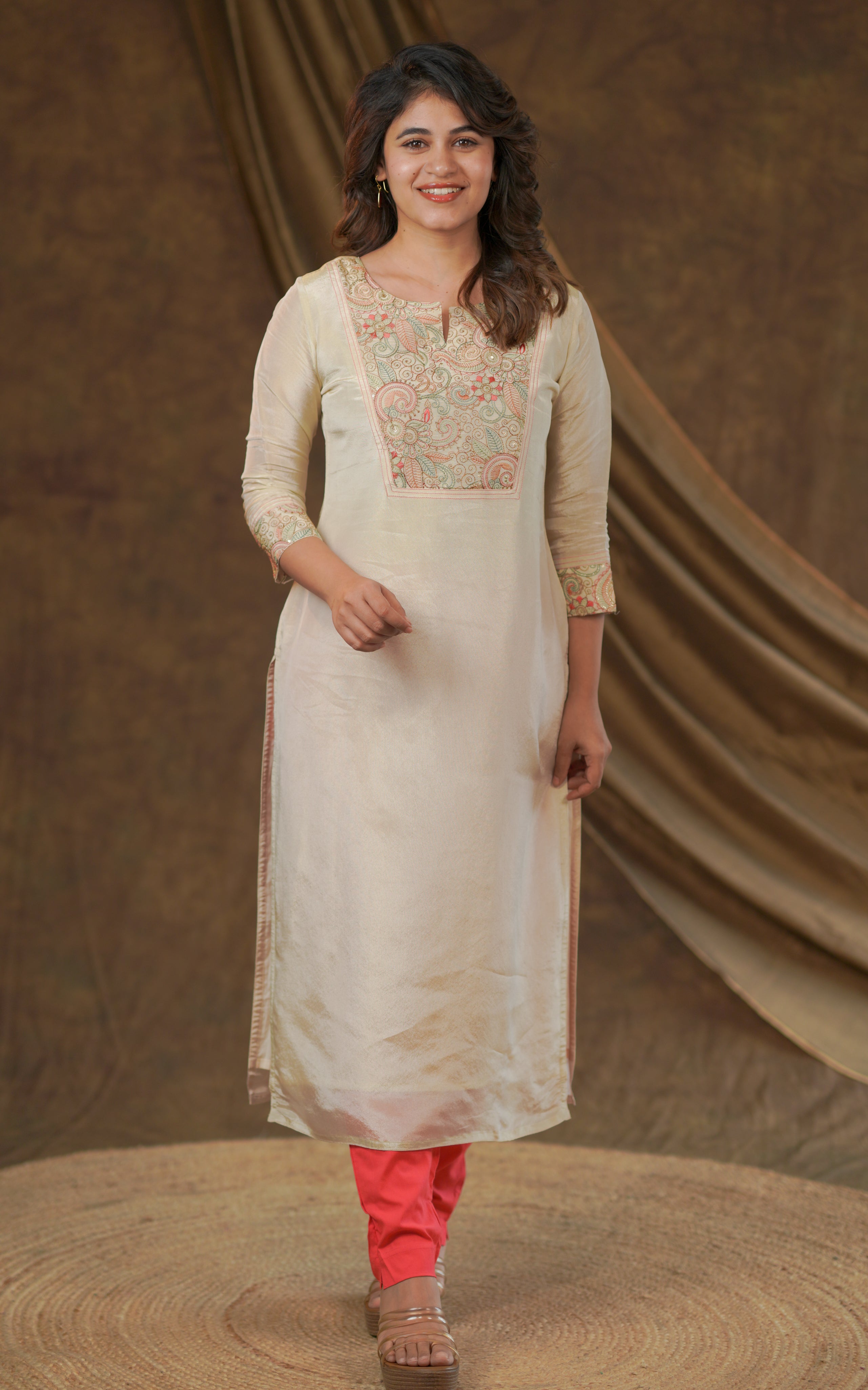 Art silk kurti for women