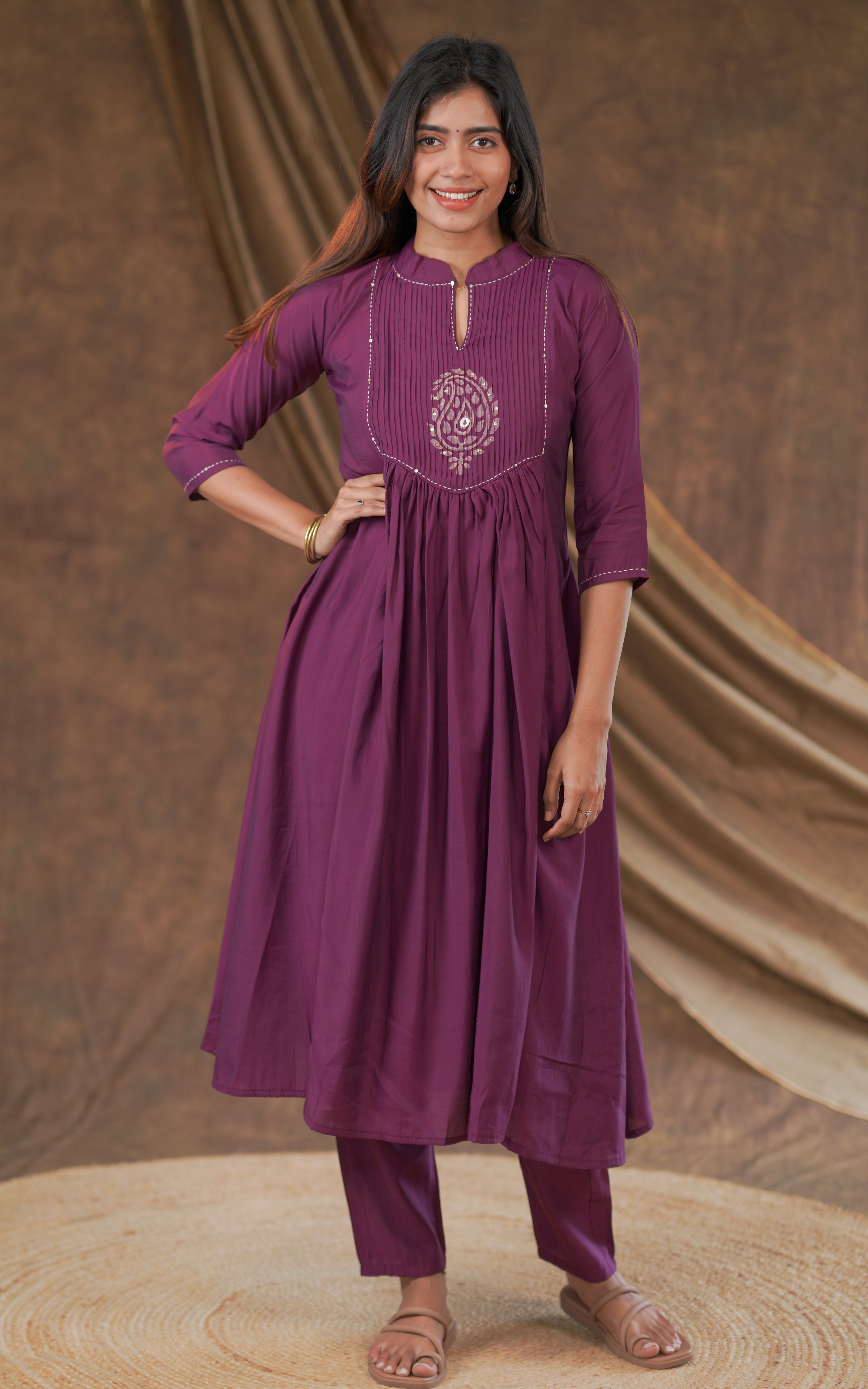 Flared Aline kurti sets for women