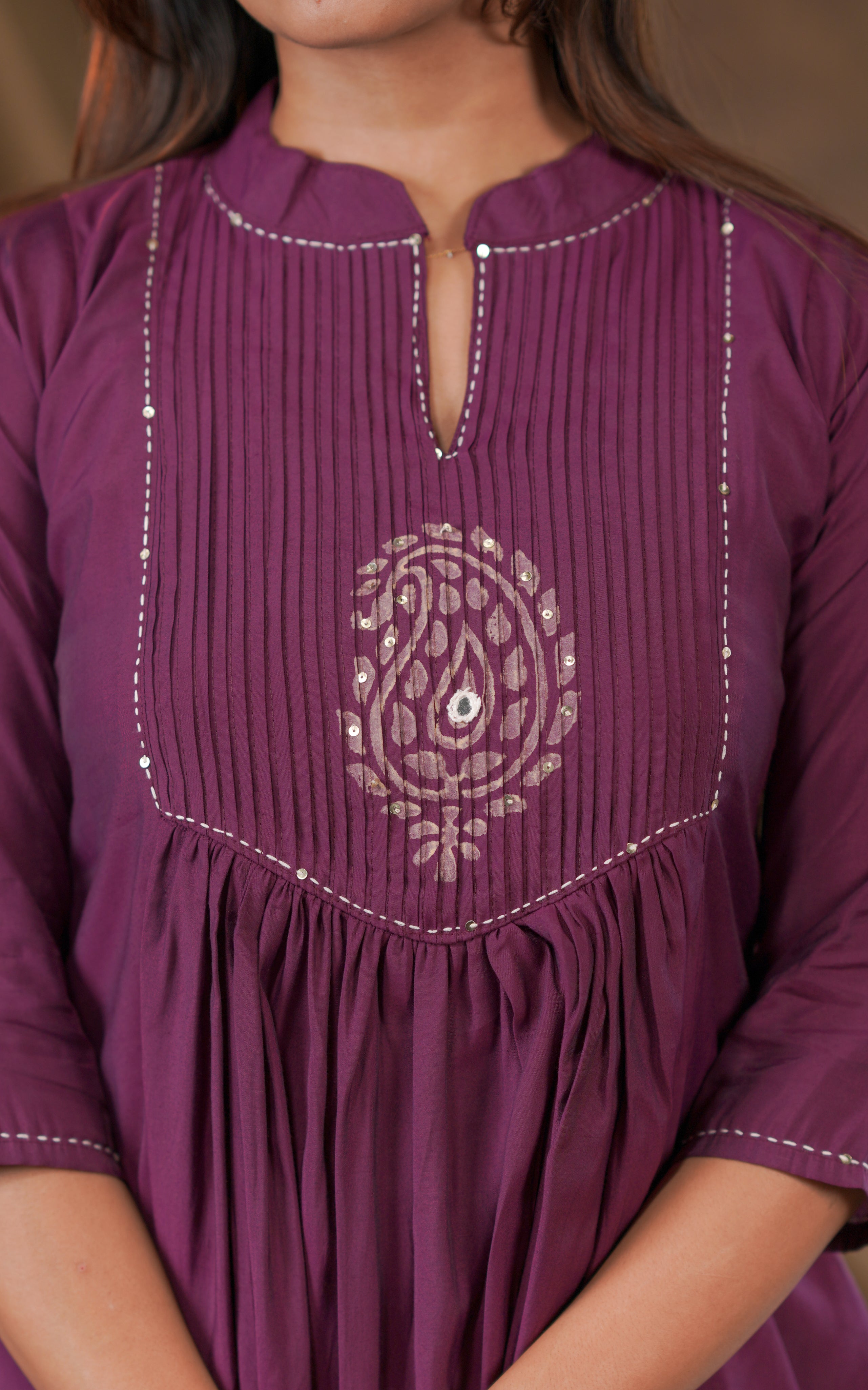 pintuck Aline kurti sets