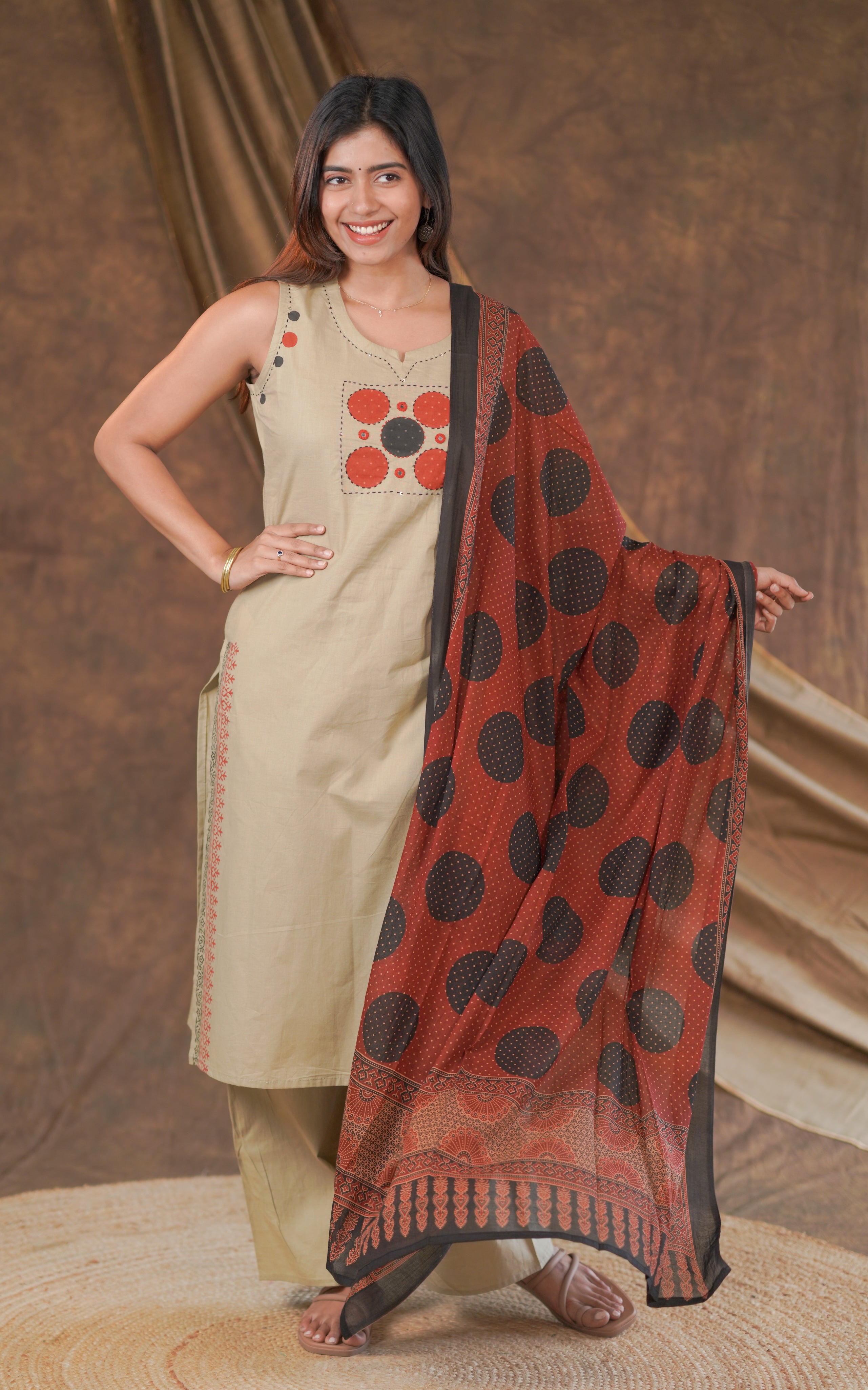 Varuda Handblock (Kurti+Pant+Dupatta)
