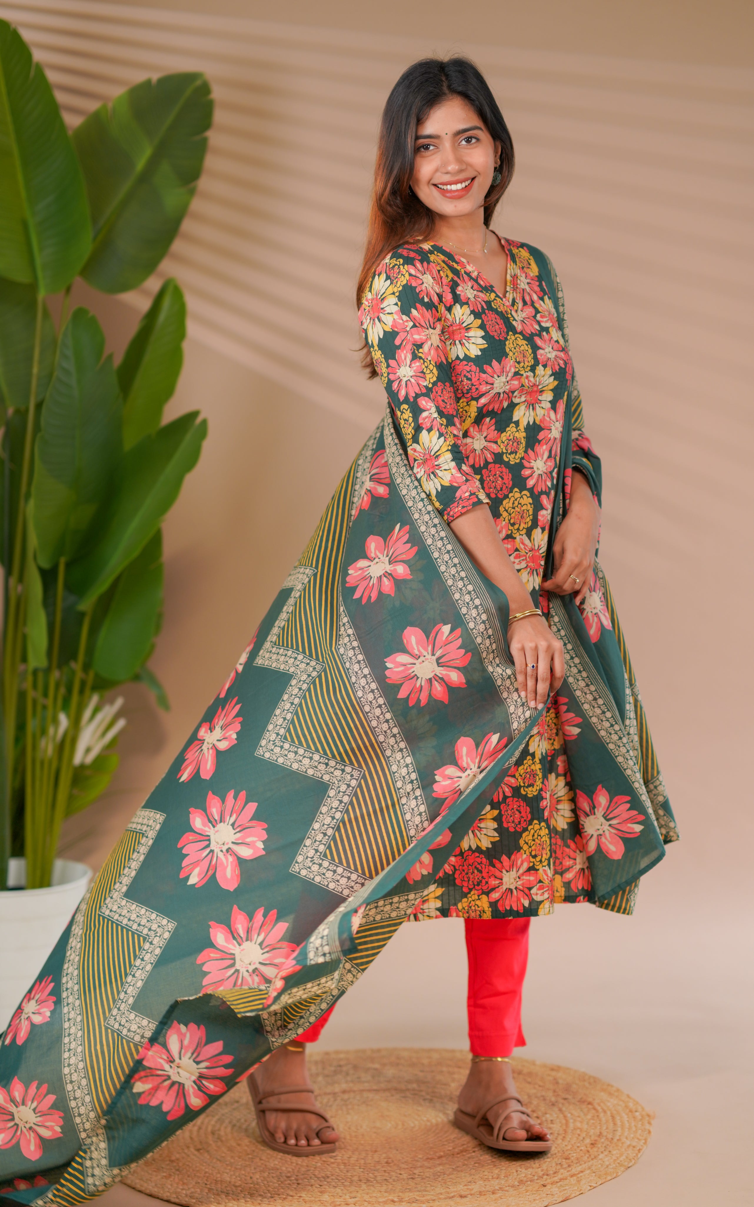 pintuck straight cut kurti for women