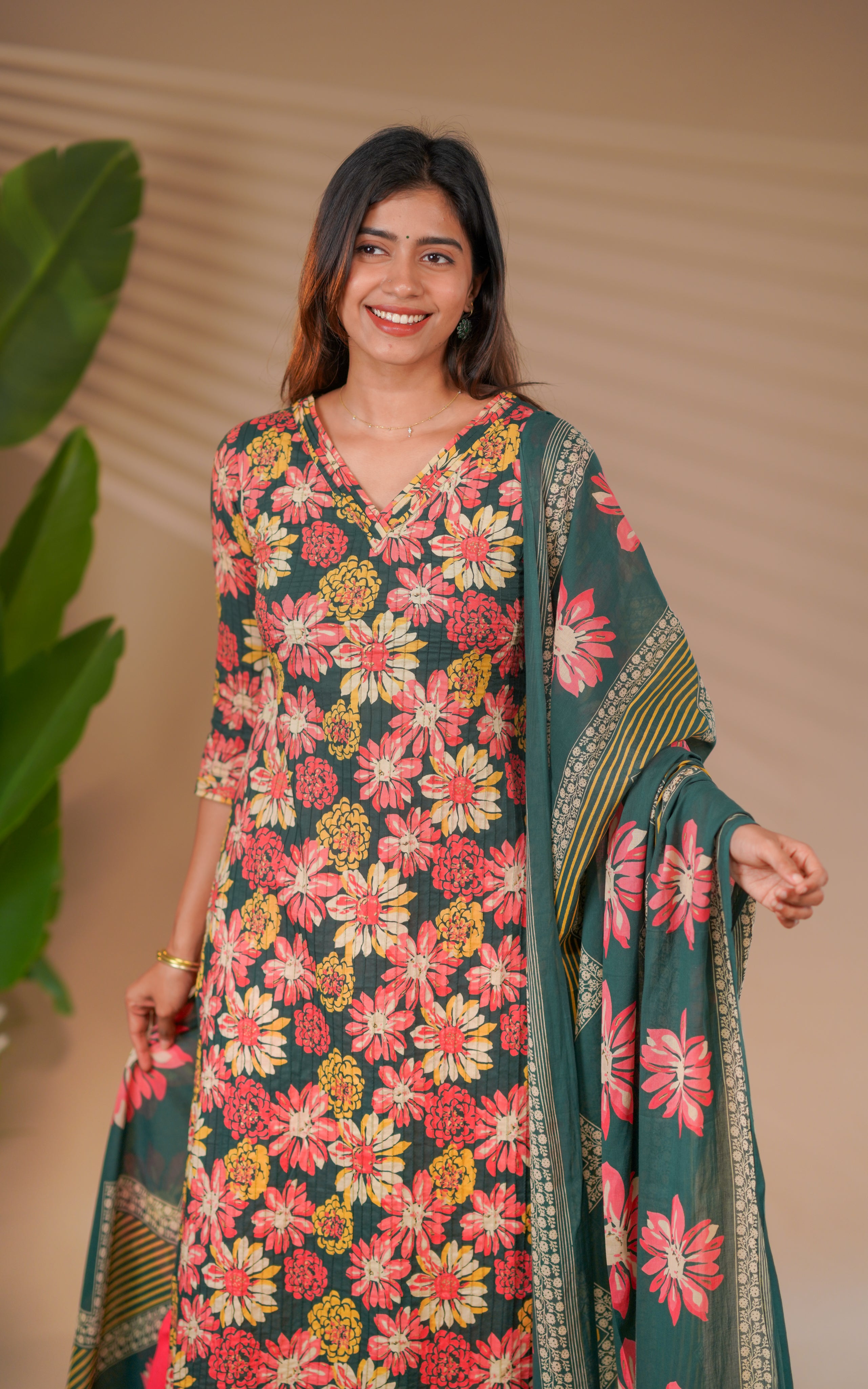 Floral straight cut kurti for women kurti for women