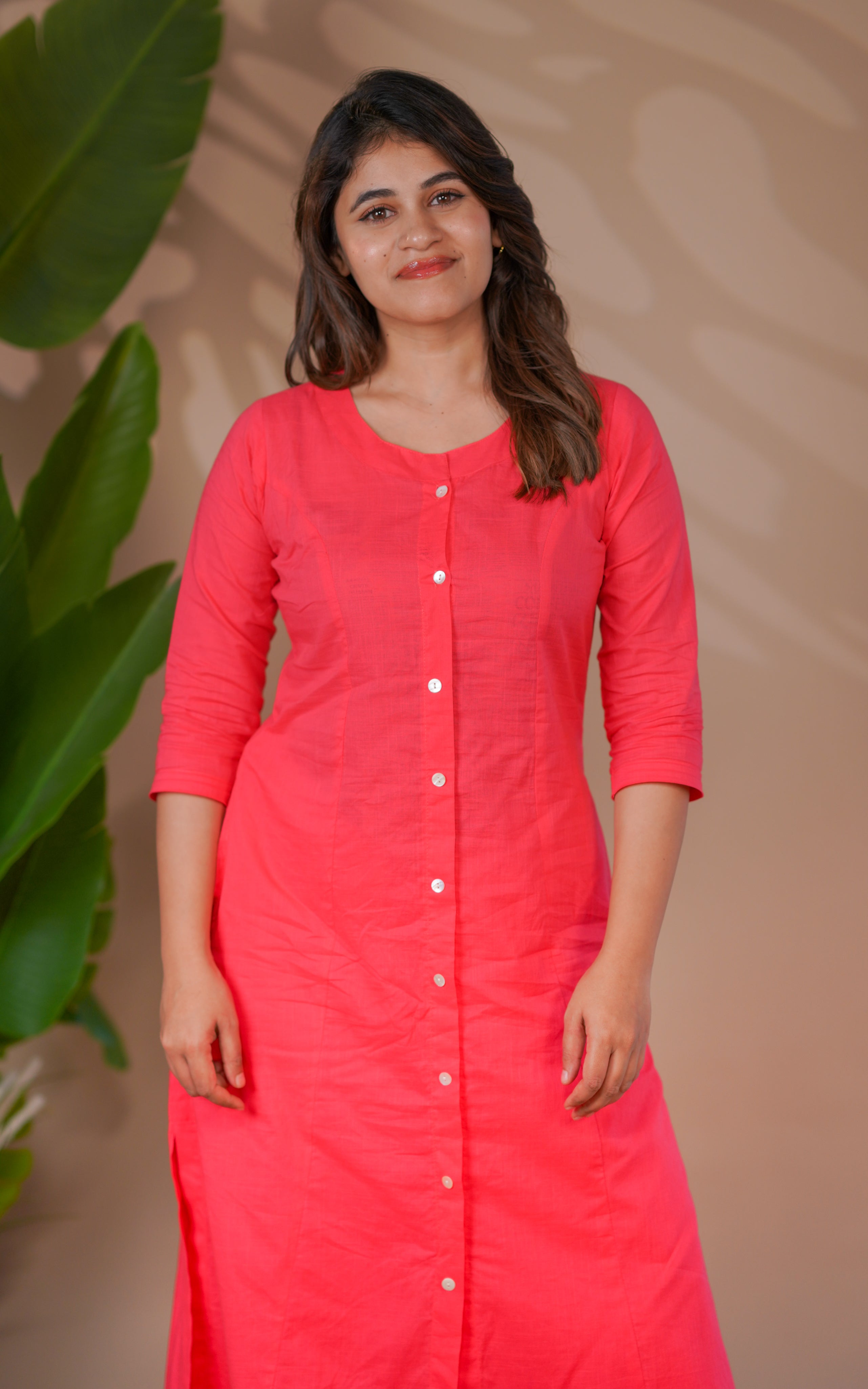 Vikashini Dark Peach (Kurti+Pant)