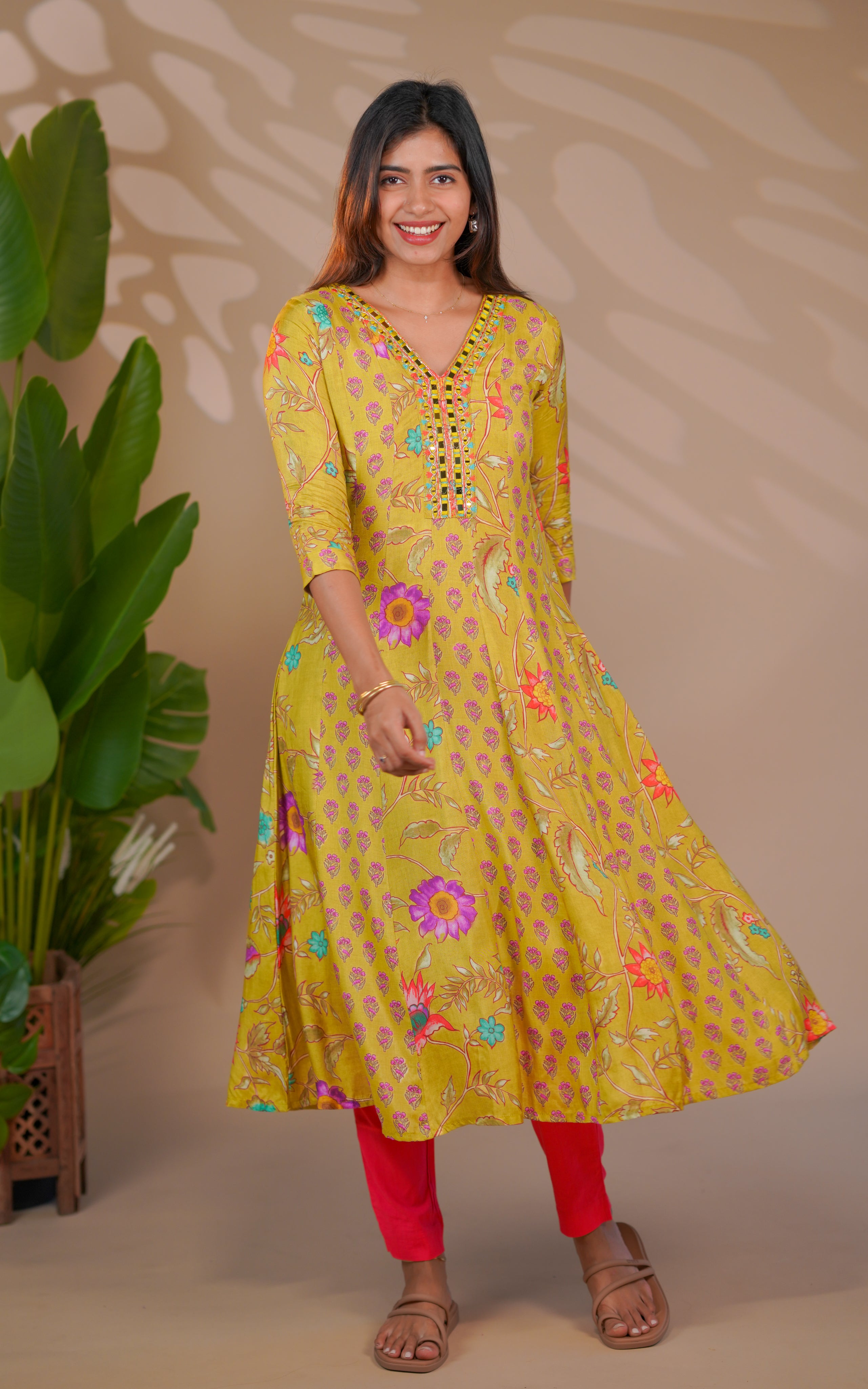 Office wear anarkali for women