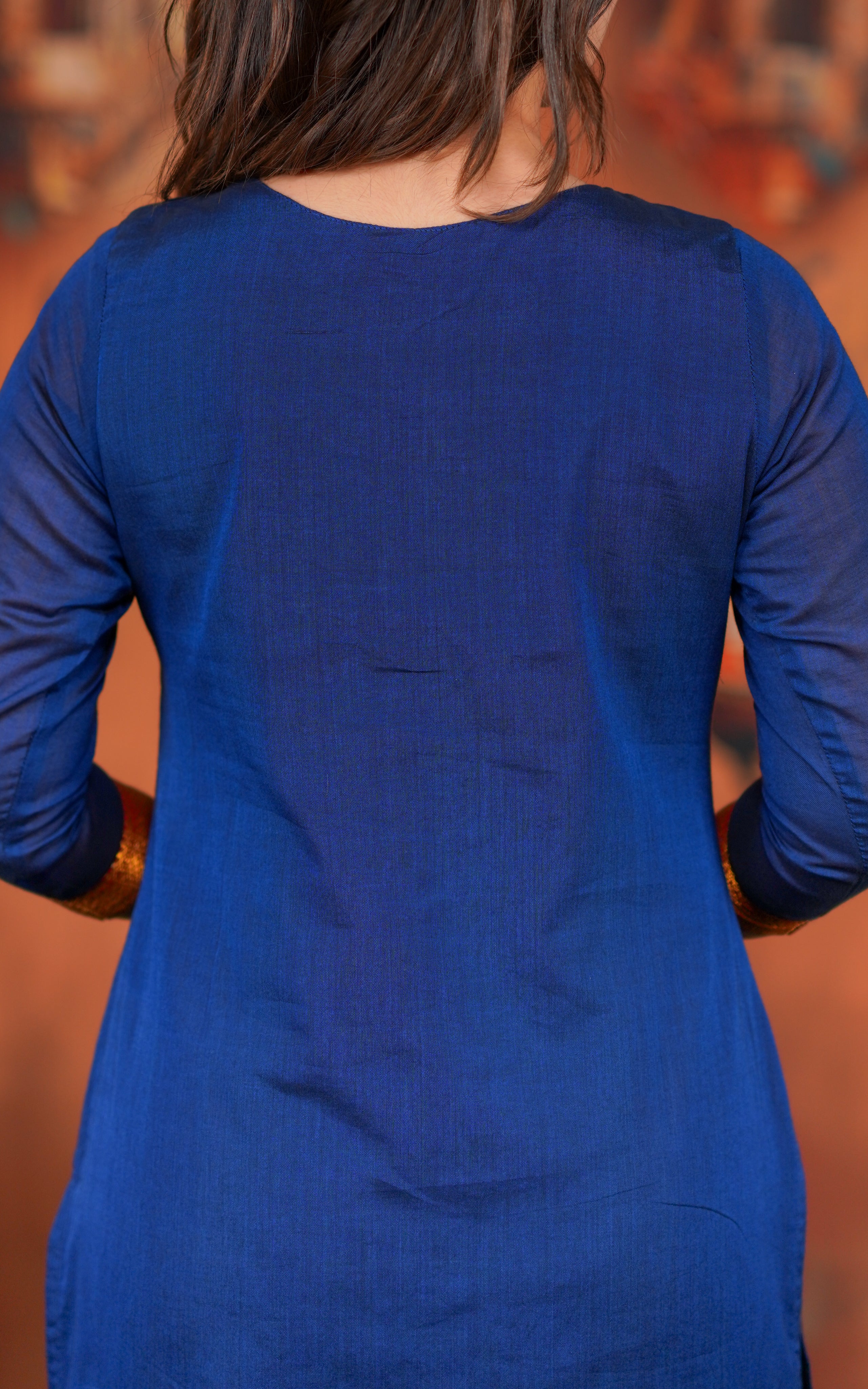 Saritha Navy Blue (Kurti+Dupatta)