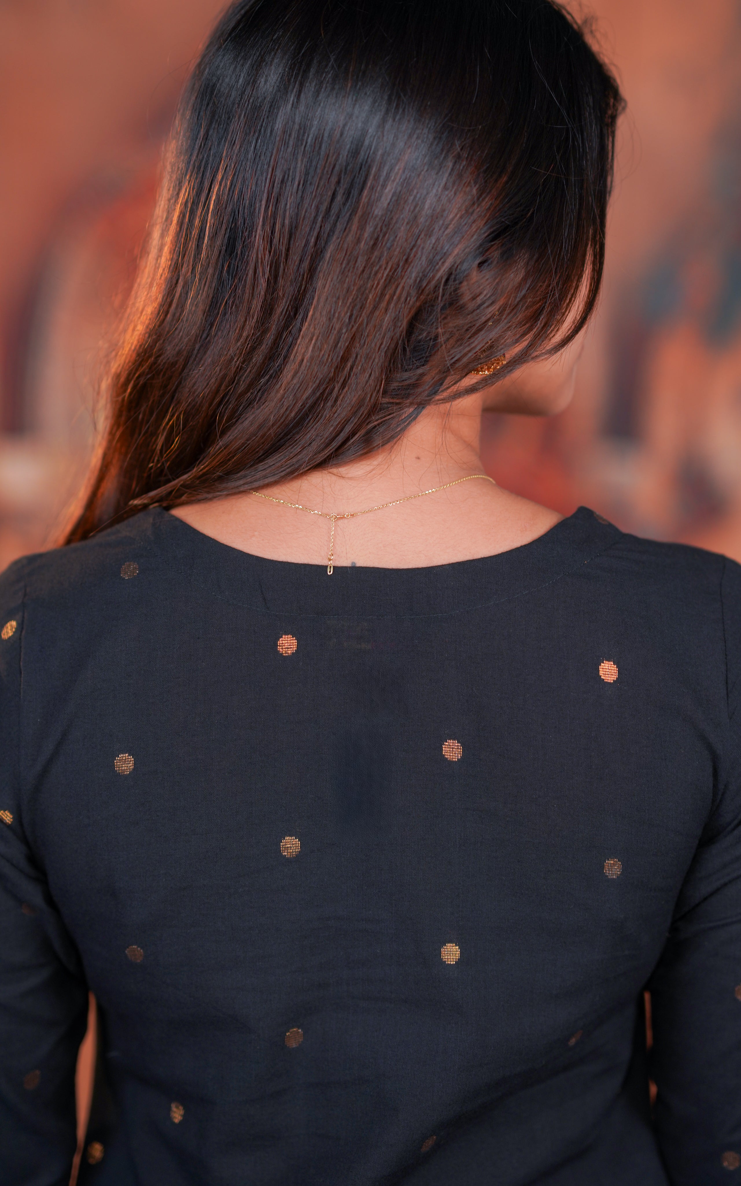 round back neck kurti,