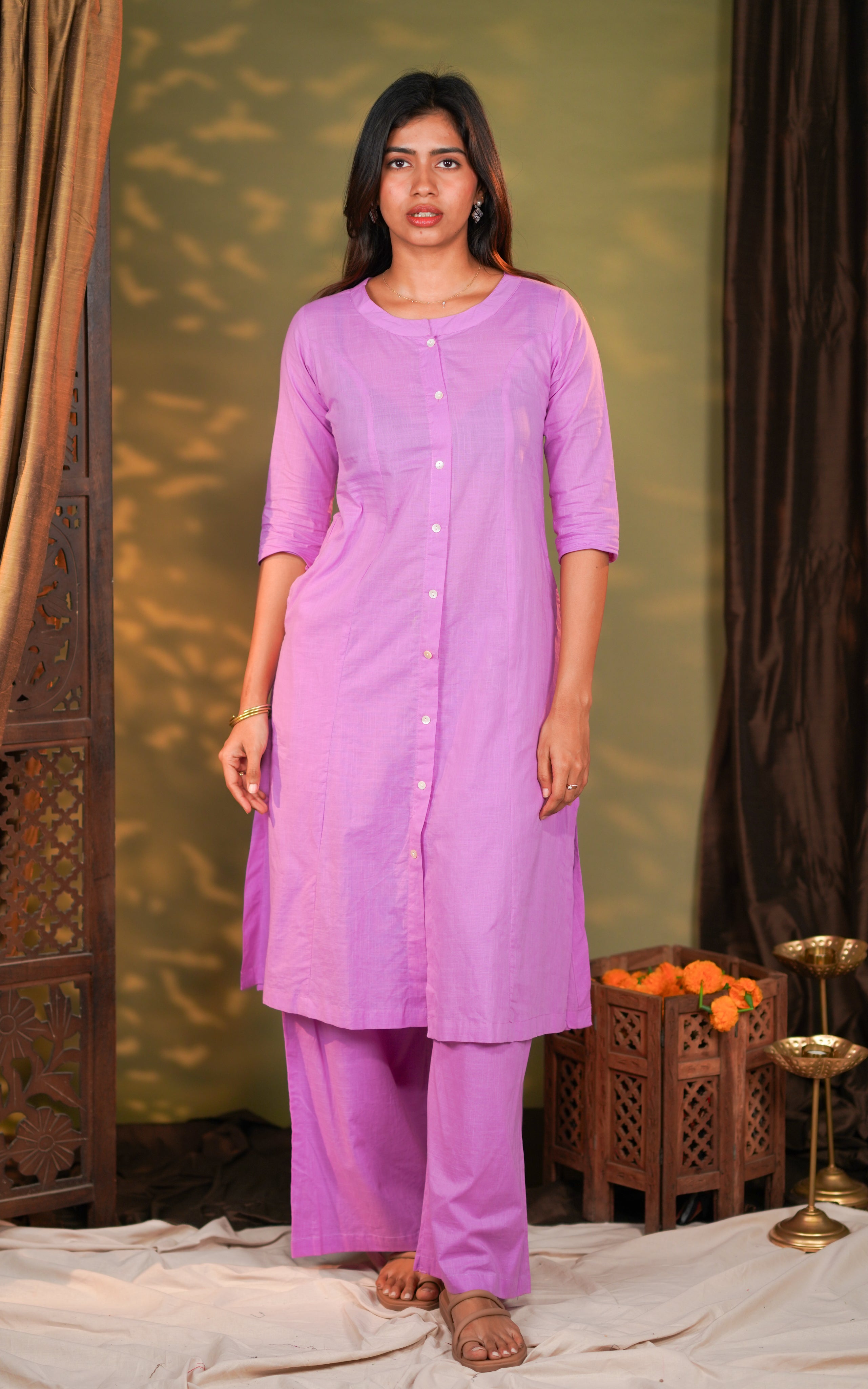 Vikashini Onion Pink (Kurti+Pant)