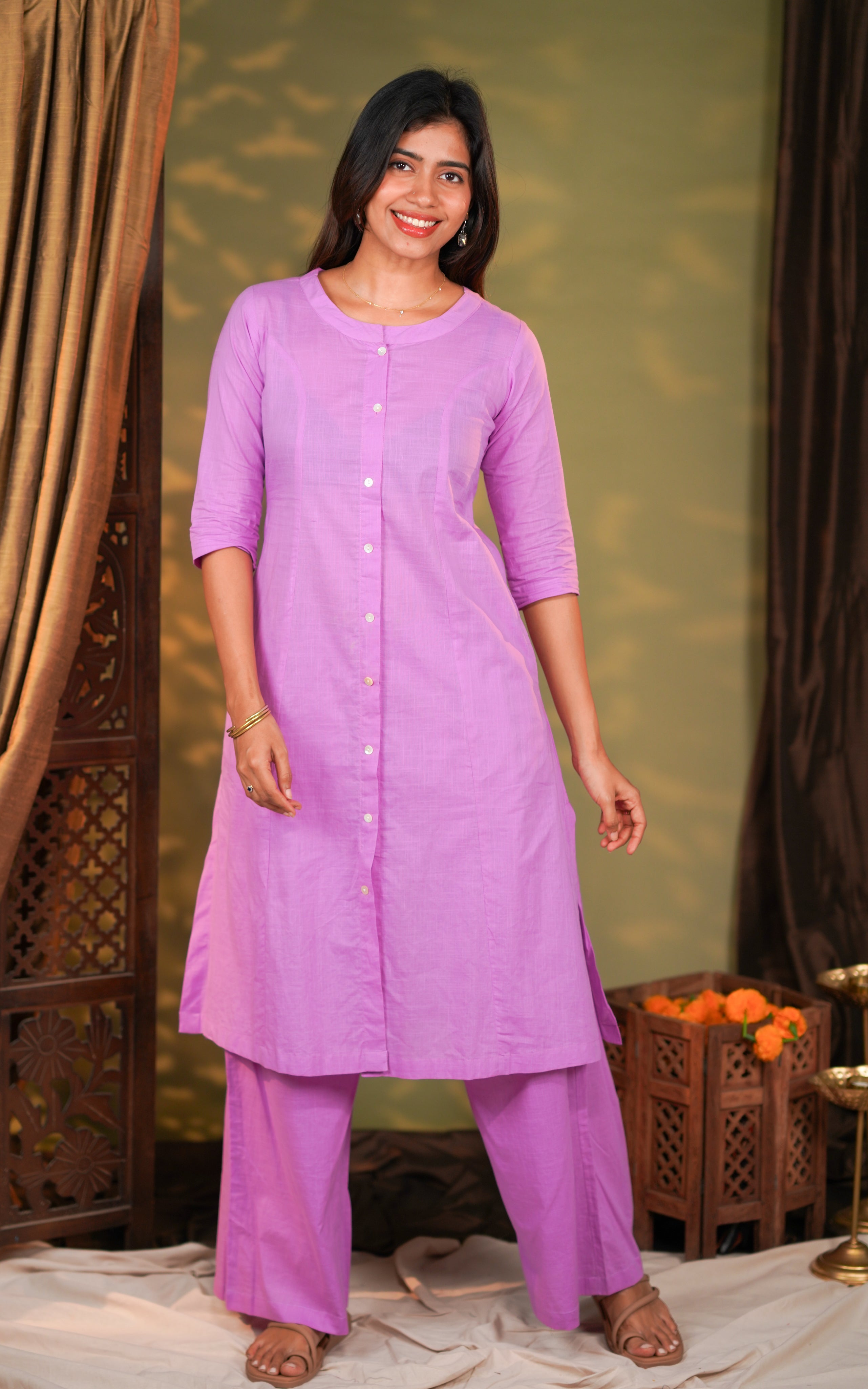 Vikashini Onion Pink (Kurti+Pant)