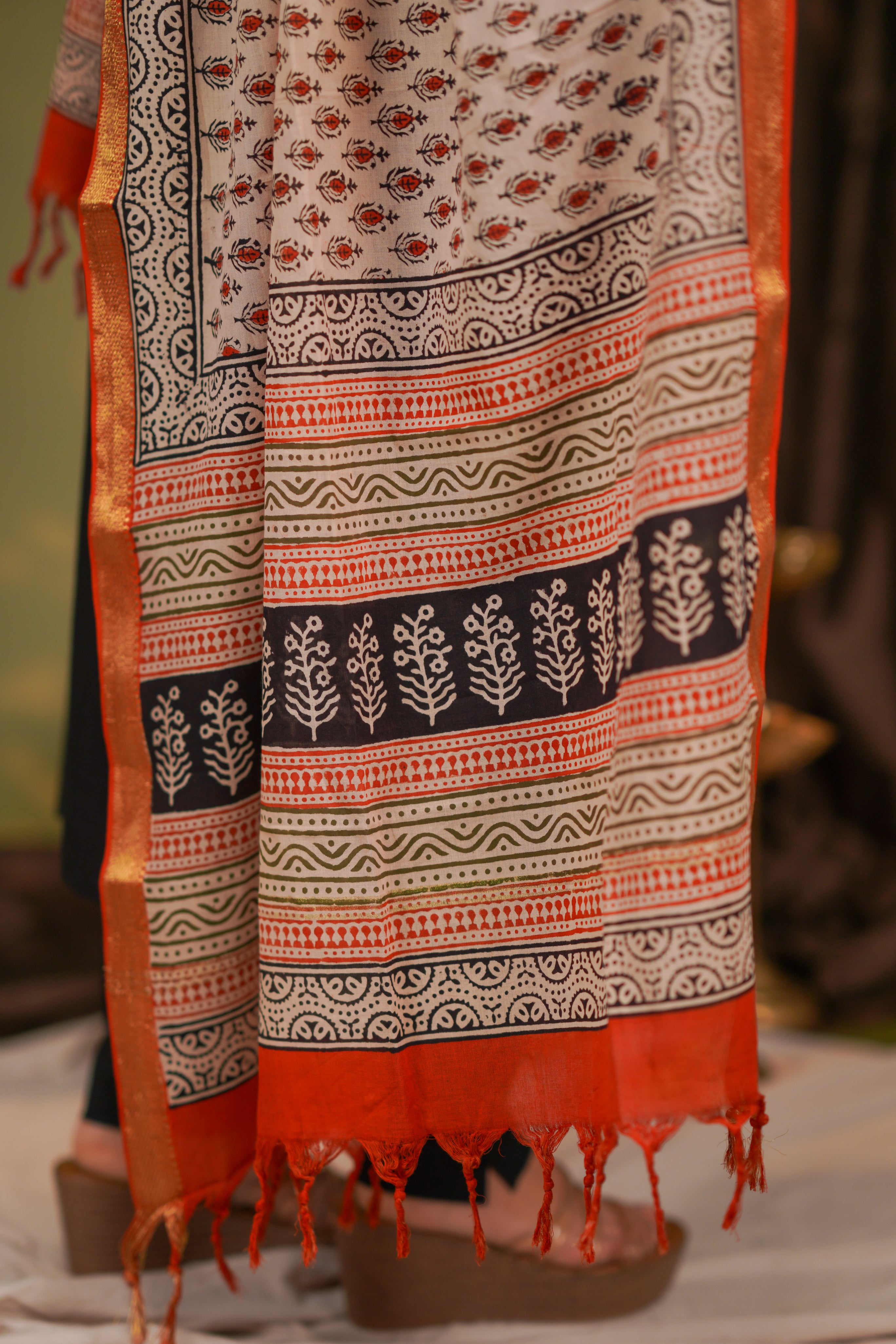 Handblock Mangalagiri Dupatta 35
