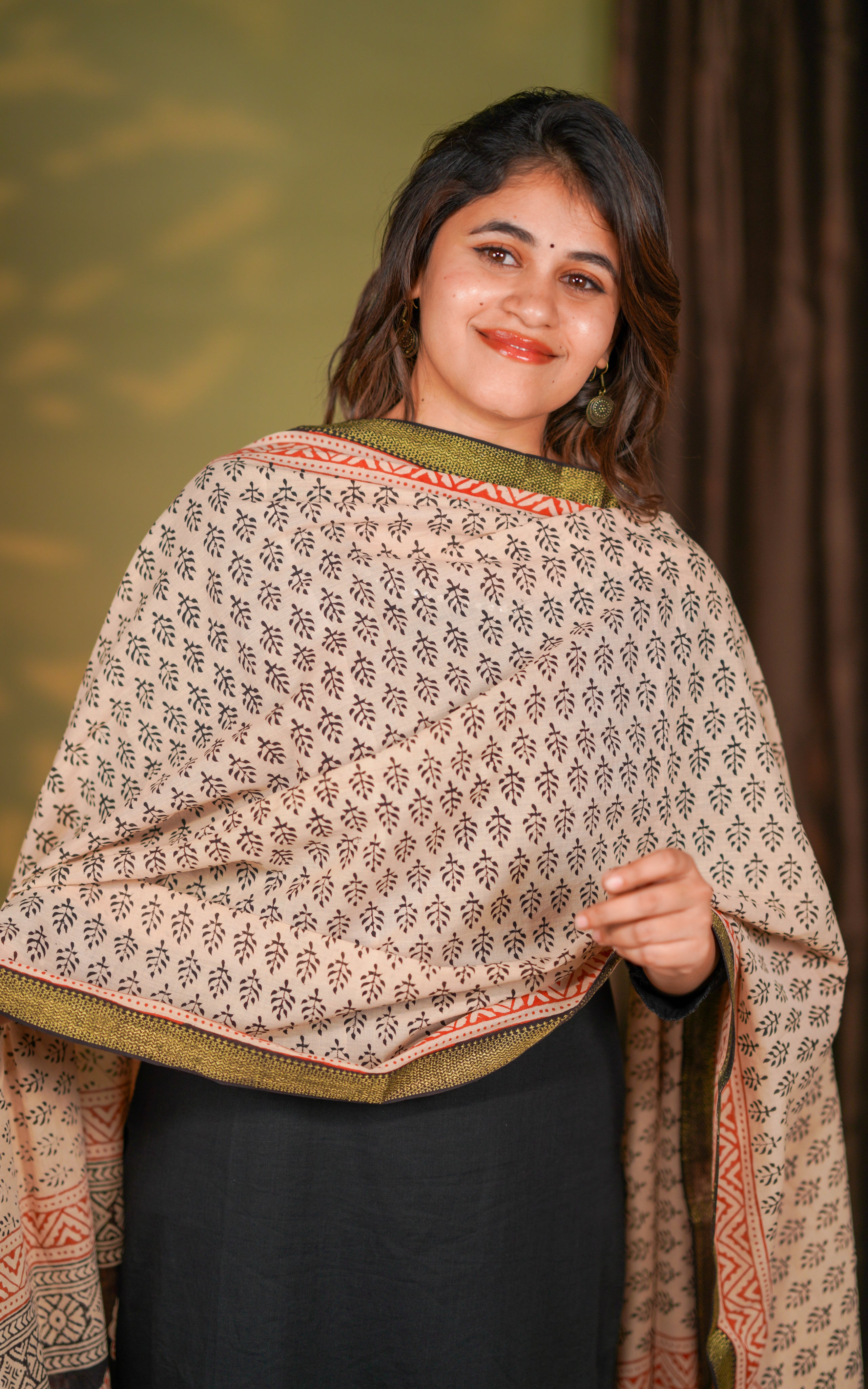 Handblock Mangalagiri Dupatta 26