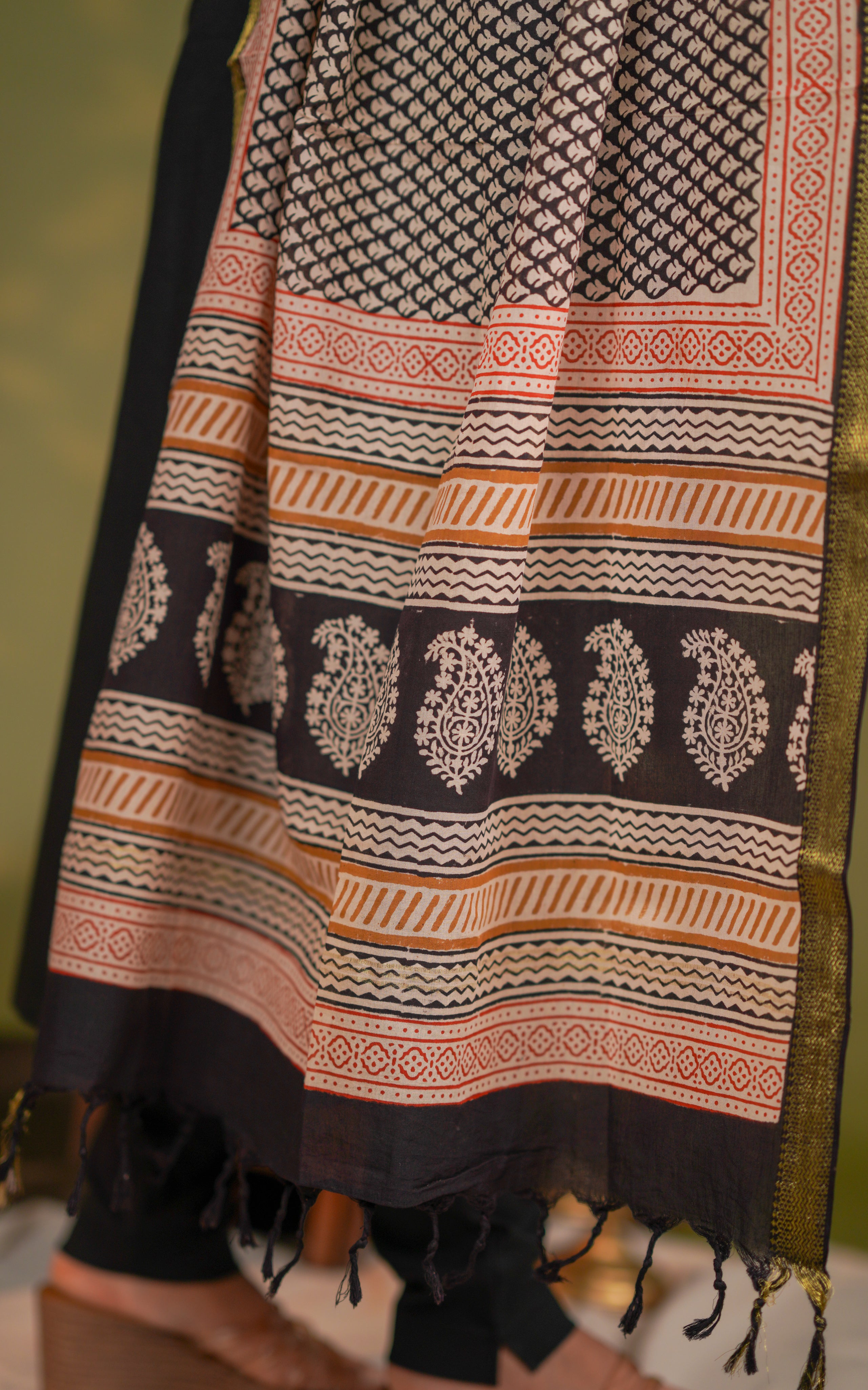 Handblock Mangalagiri Dupatta 32