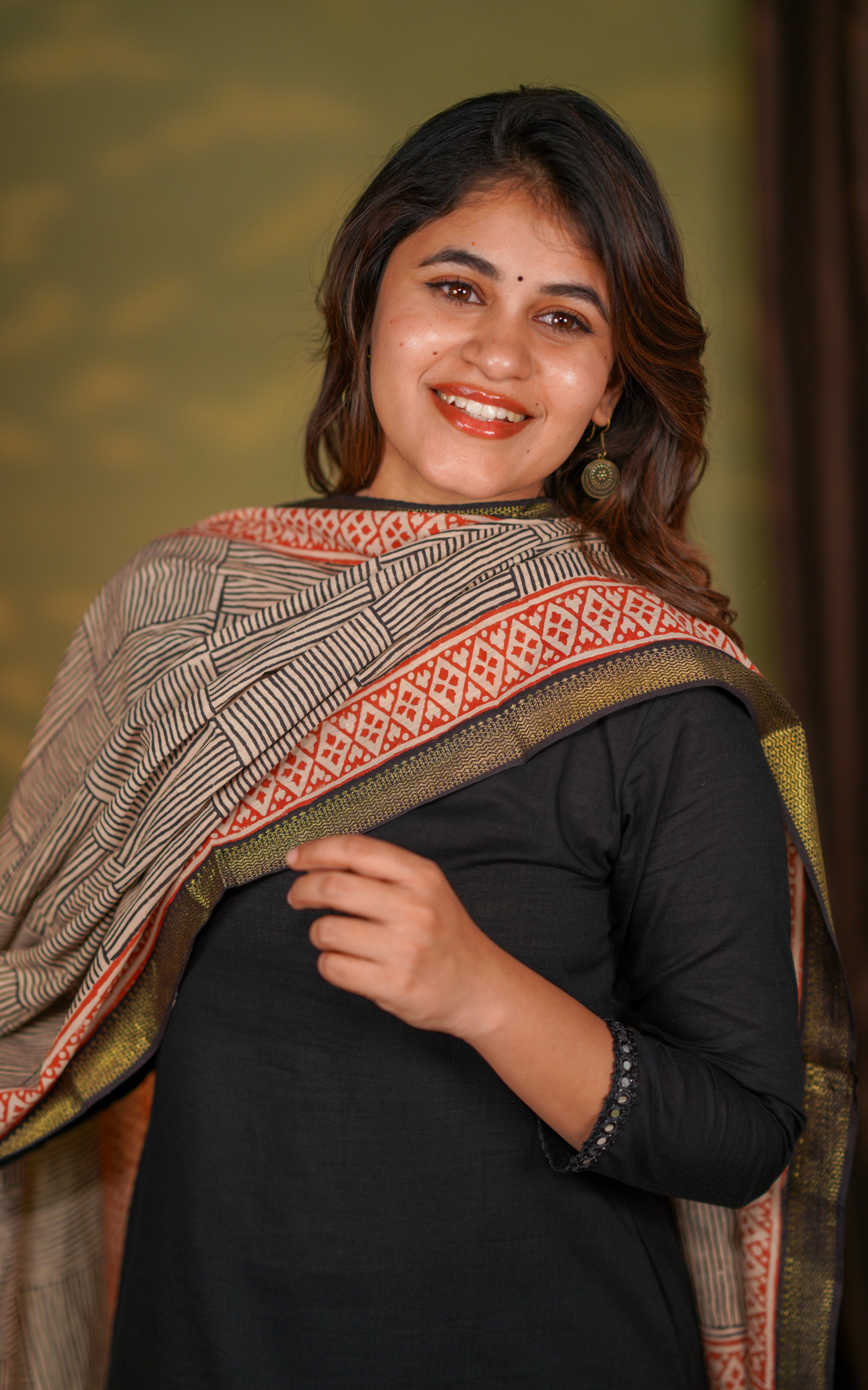 Handblock Mangalagiri Dupatta 22