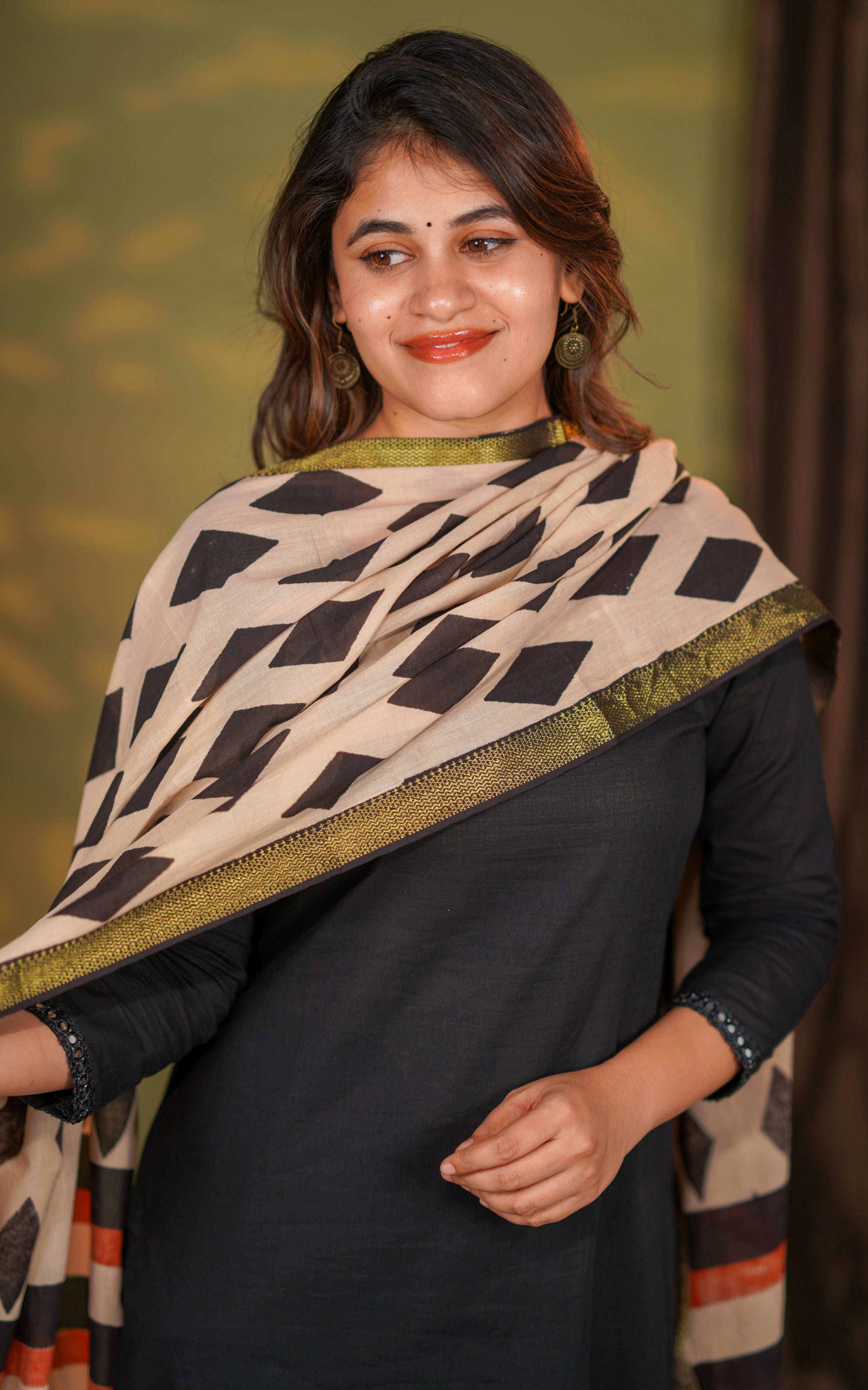 Handblock Mangalagiri Dupatta 17