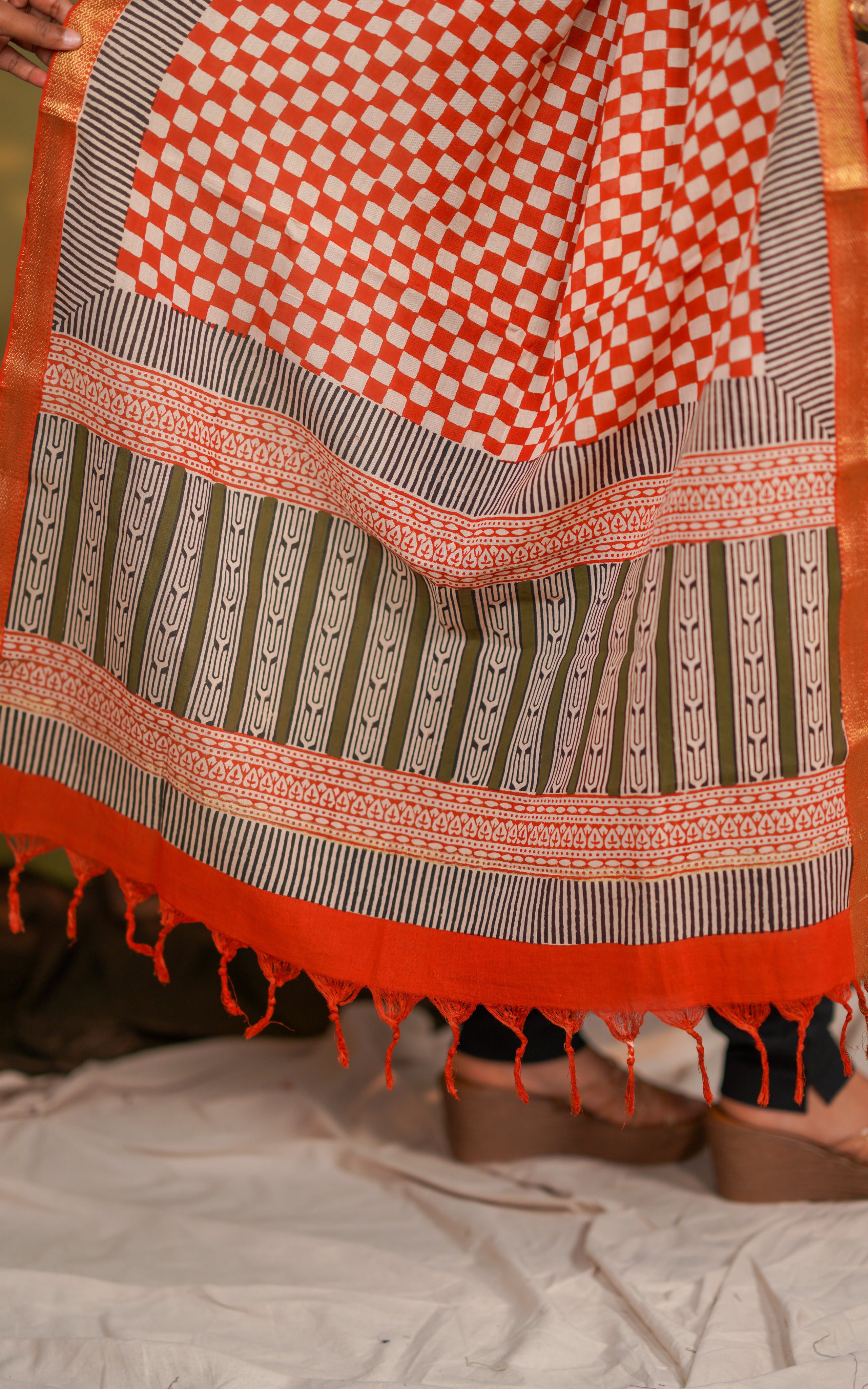 Handblock Mangalagiri Dupatta 29