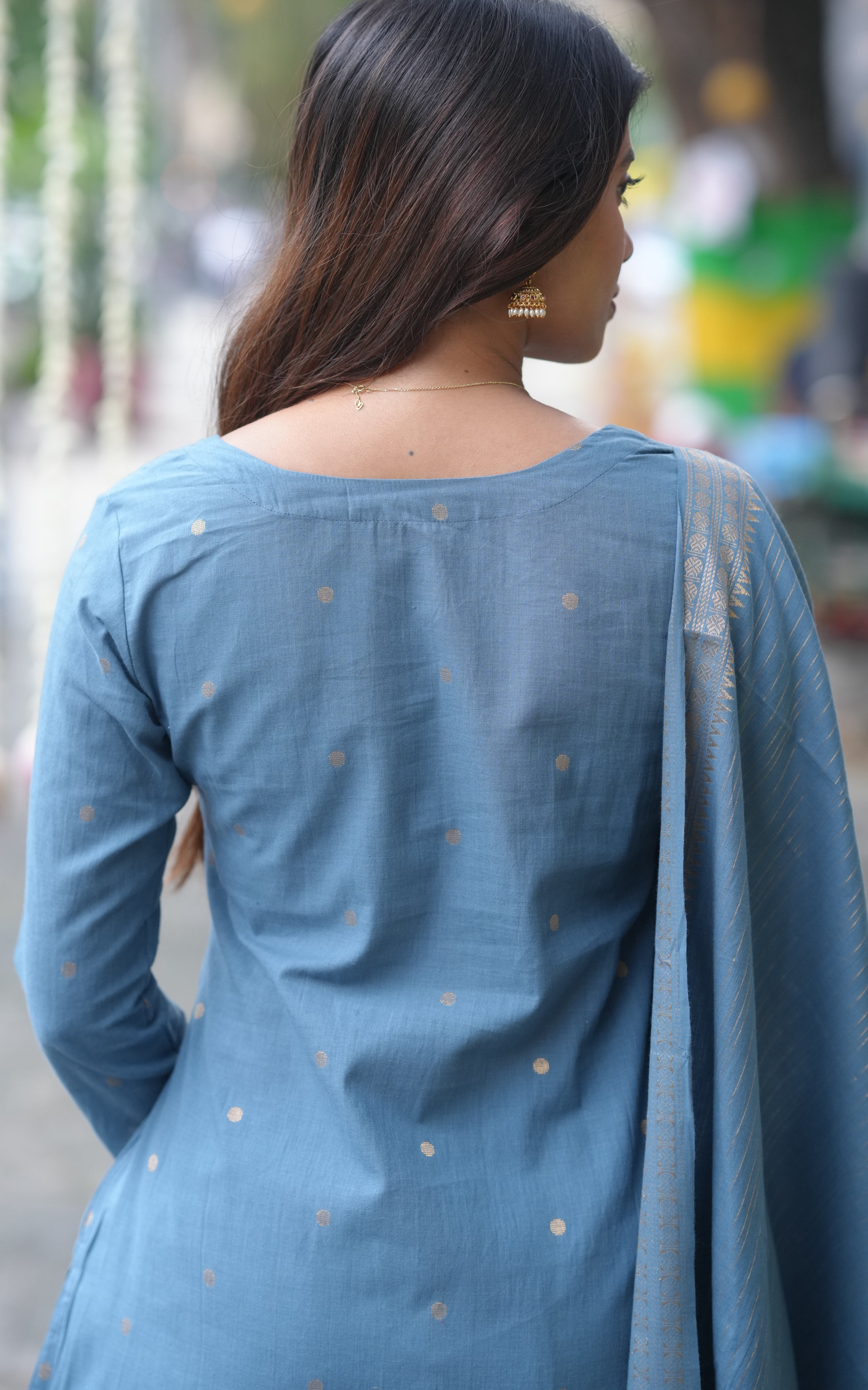 Farah Light Peacock (Kurti+Pani+Dupatta)