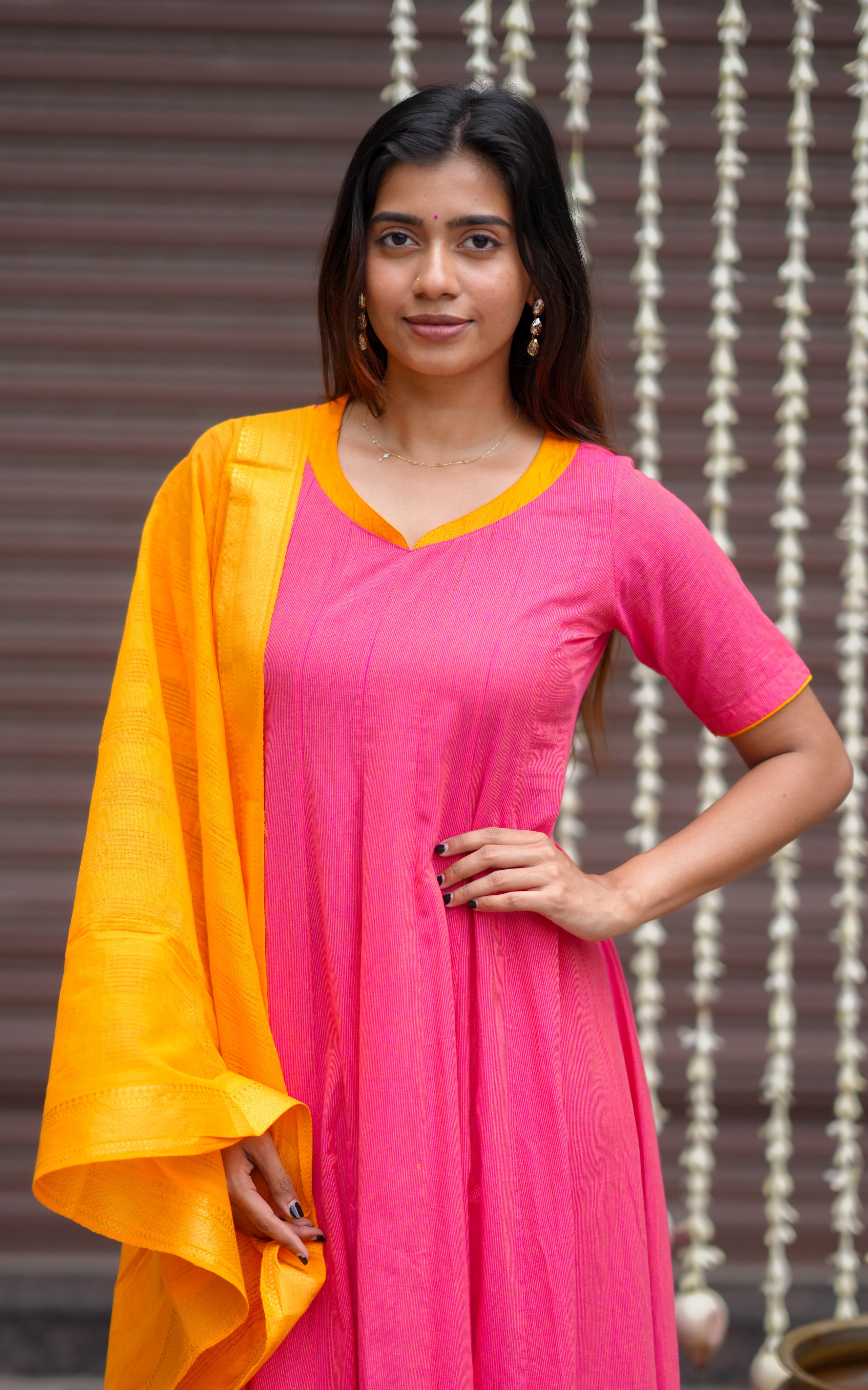 Desiga Dark Peach (Kurti+Dupatta)