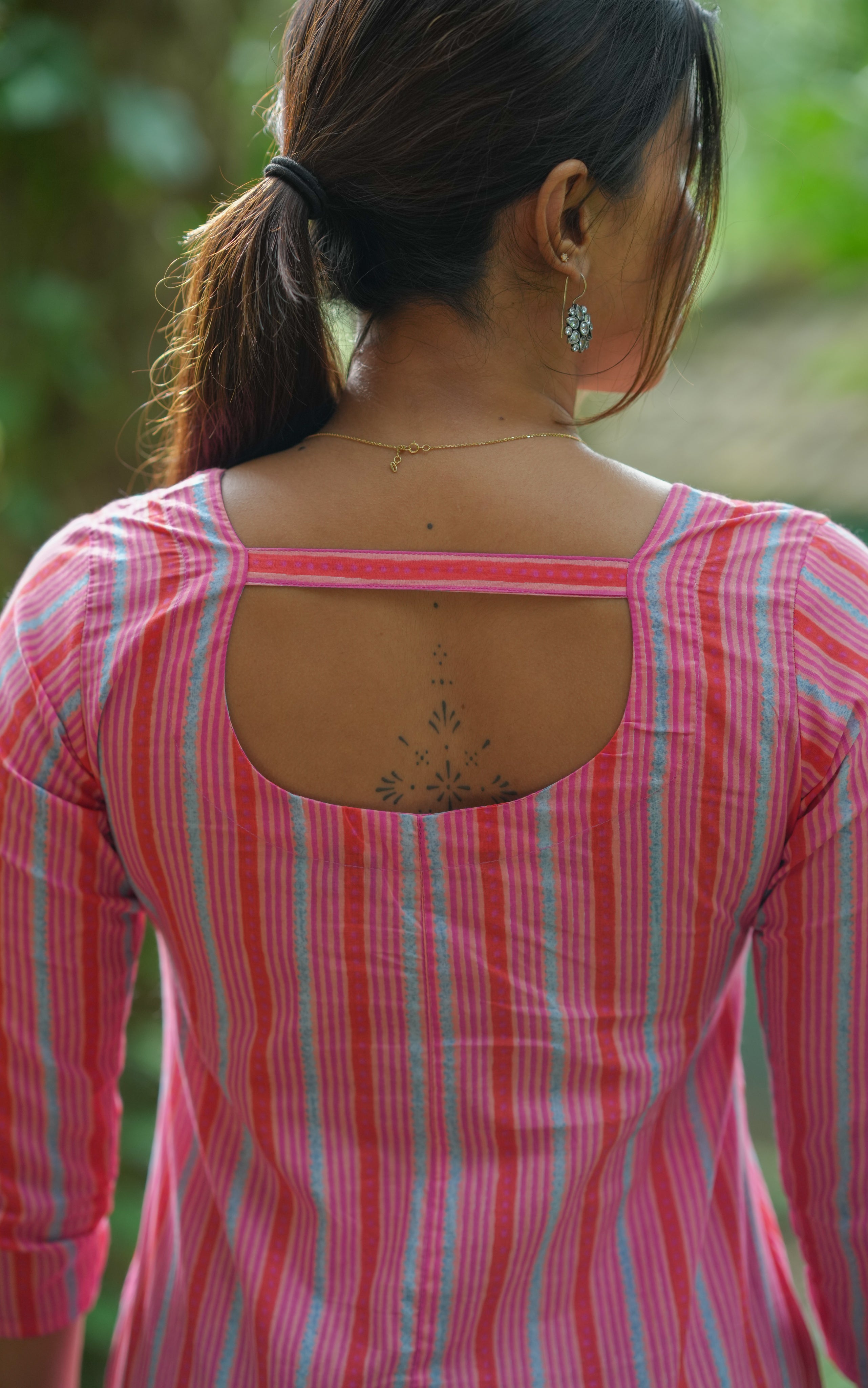 Straight-cut kurti.