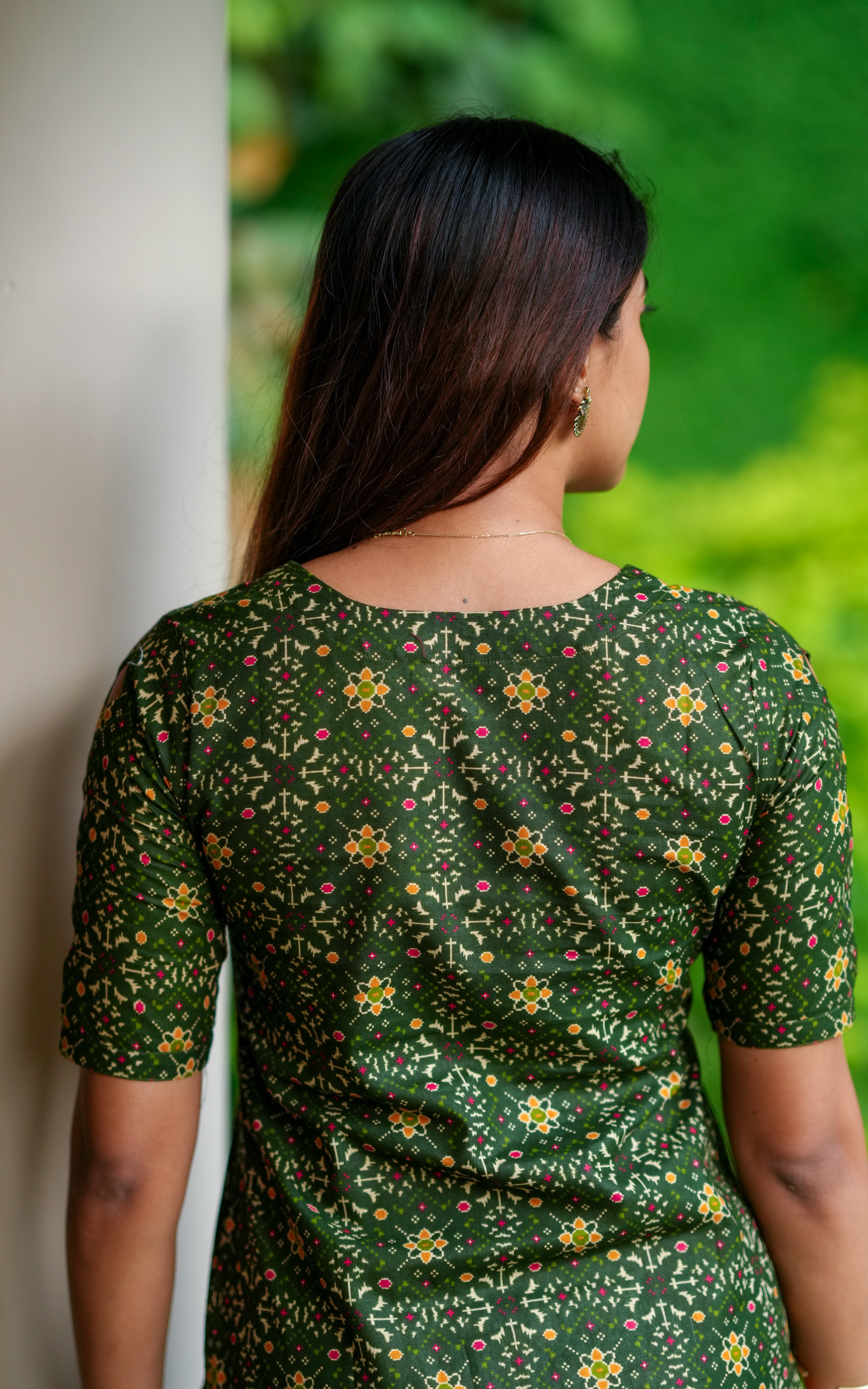 green Straight fit kurti