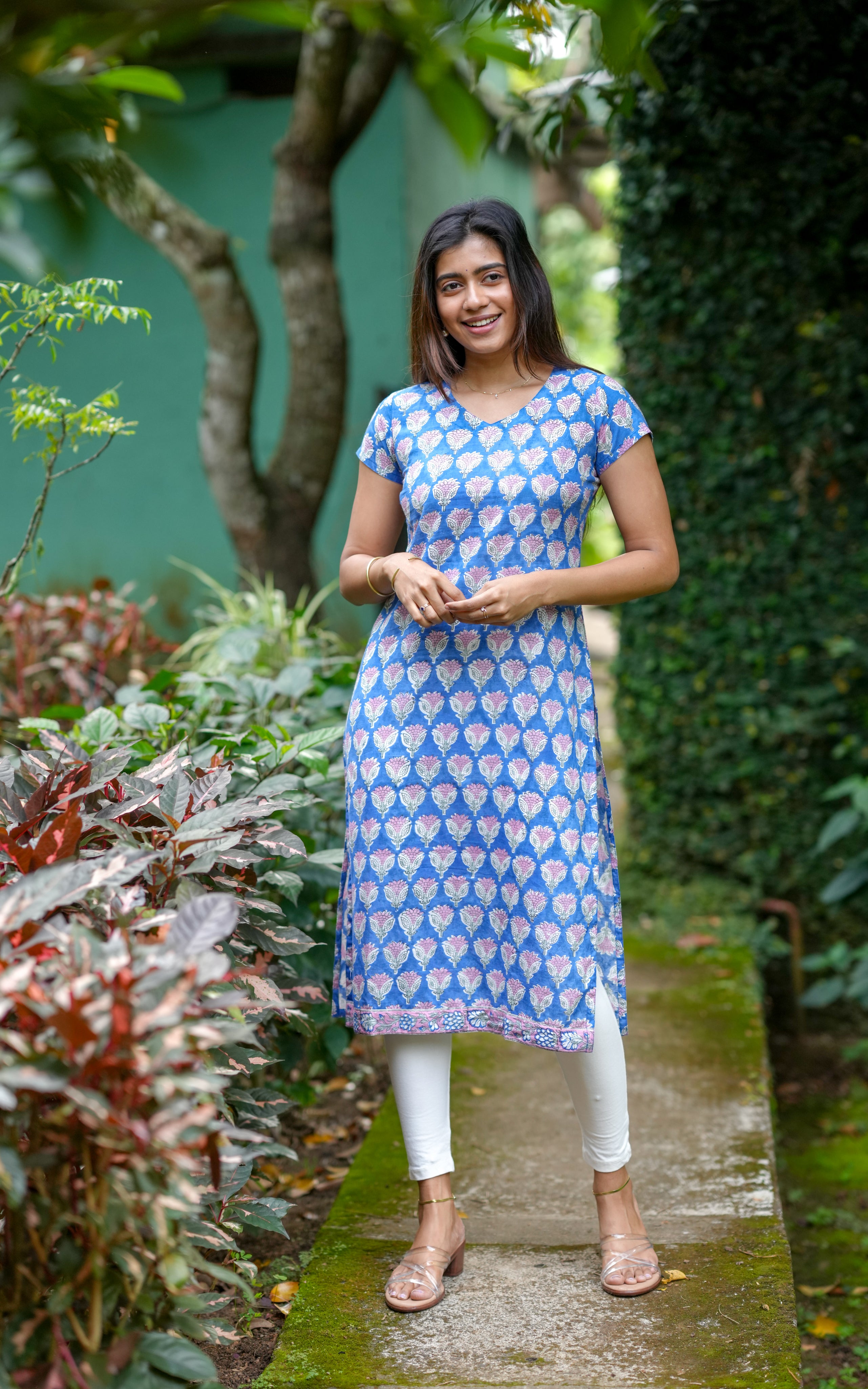 Straight-cut kurti.