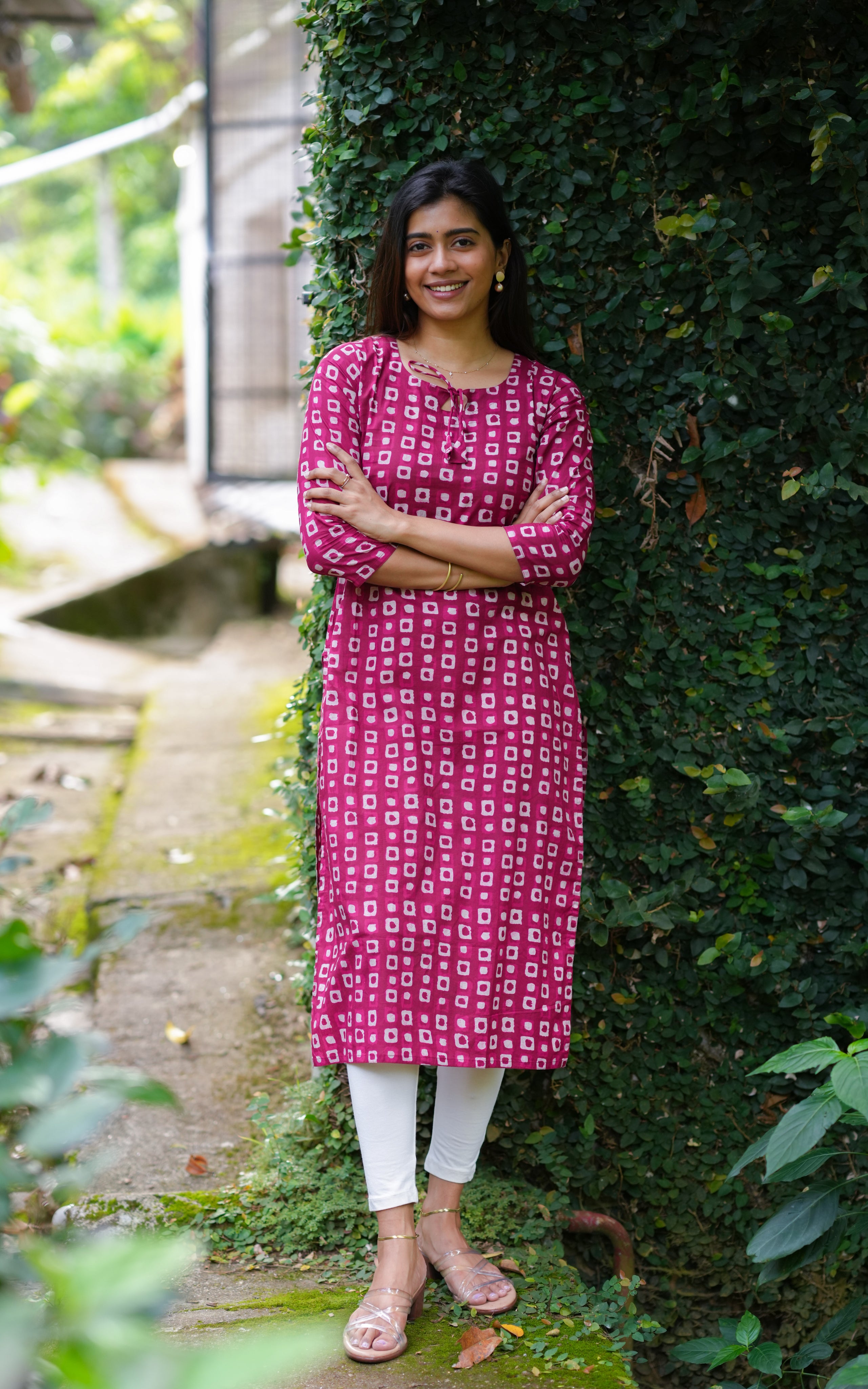 Straight-cut kurti.