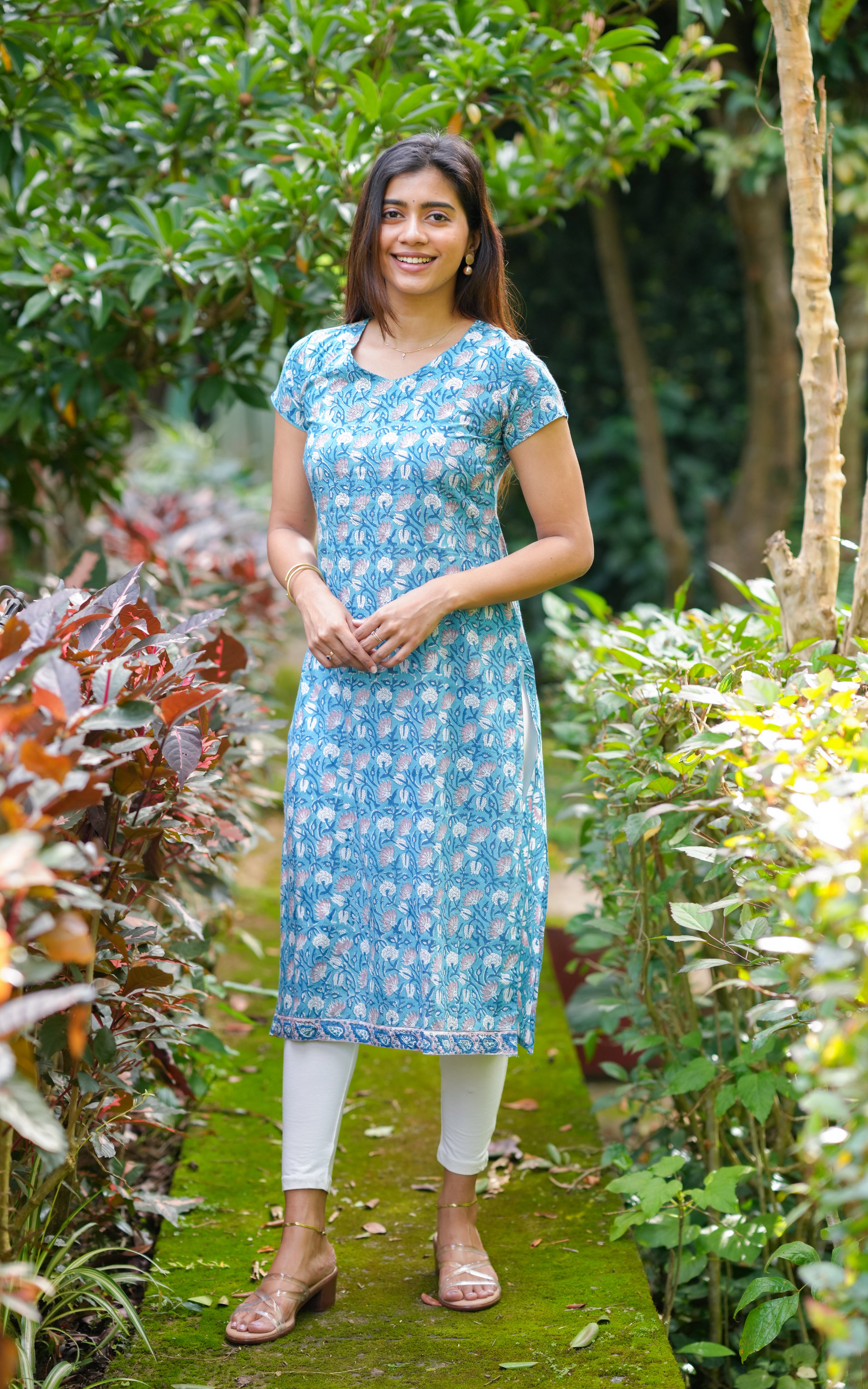 Straight-cut kurti.