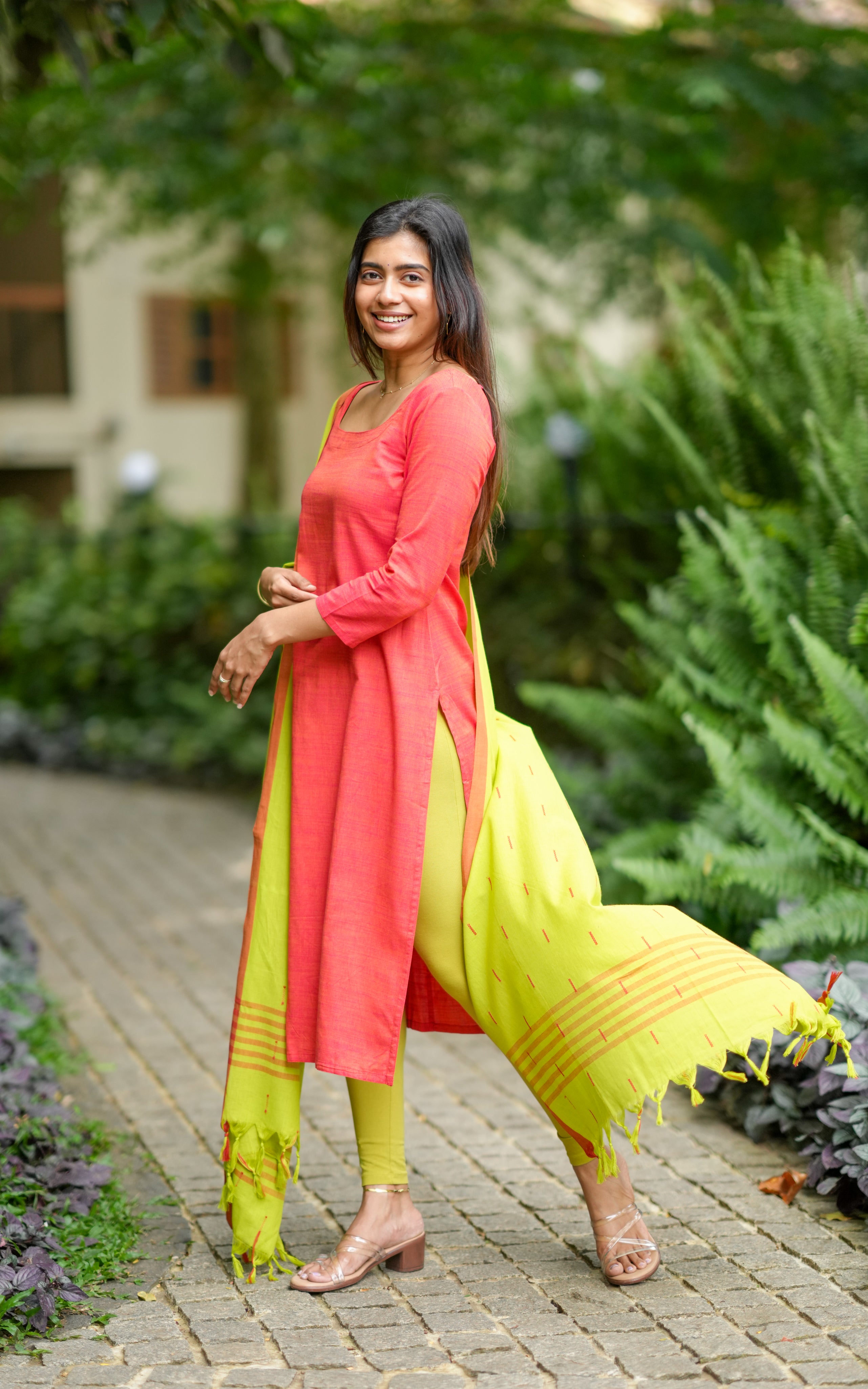 Orange color kurti