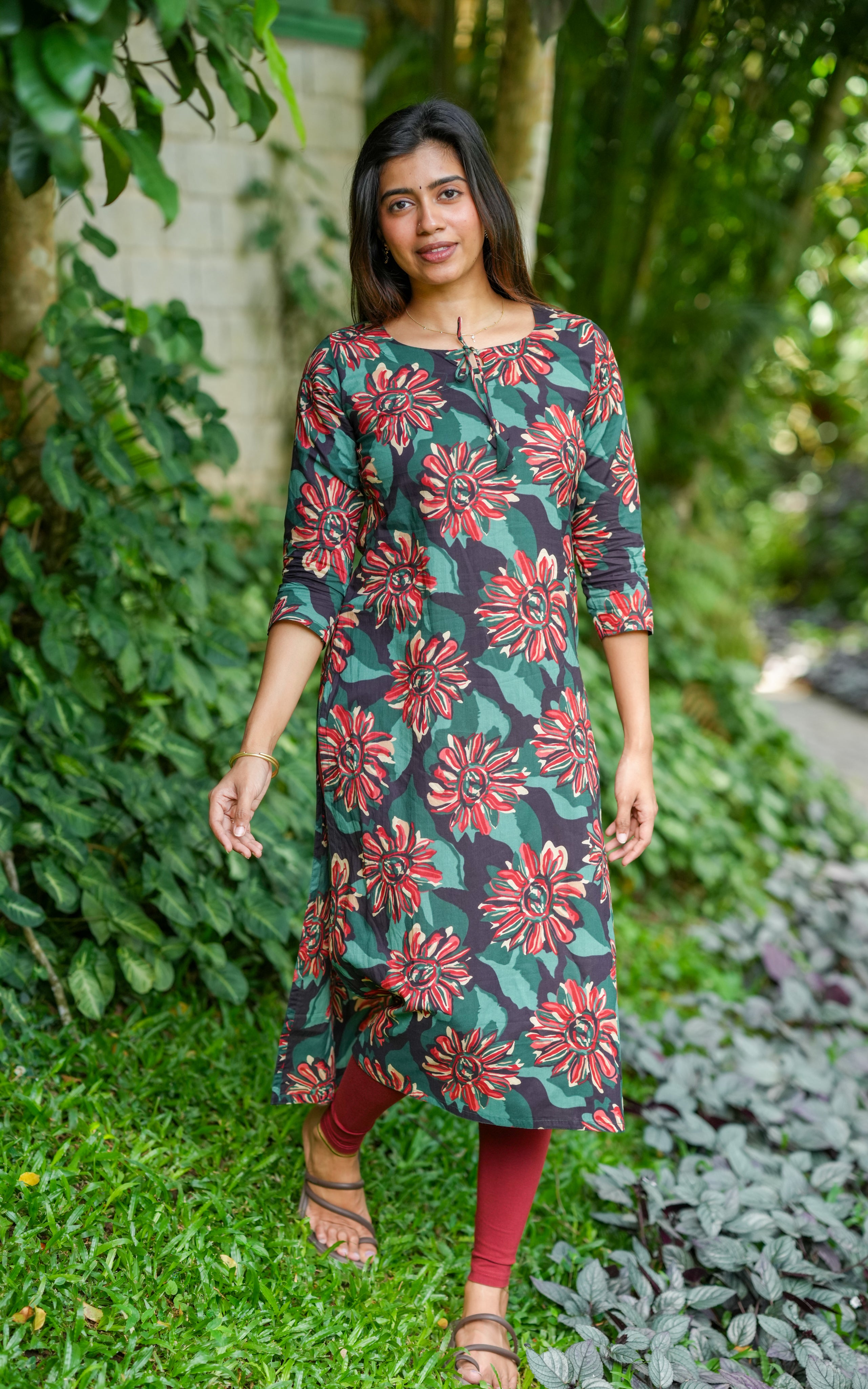 Straight-cut kurti.