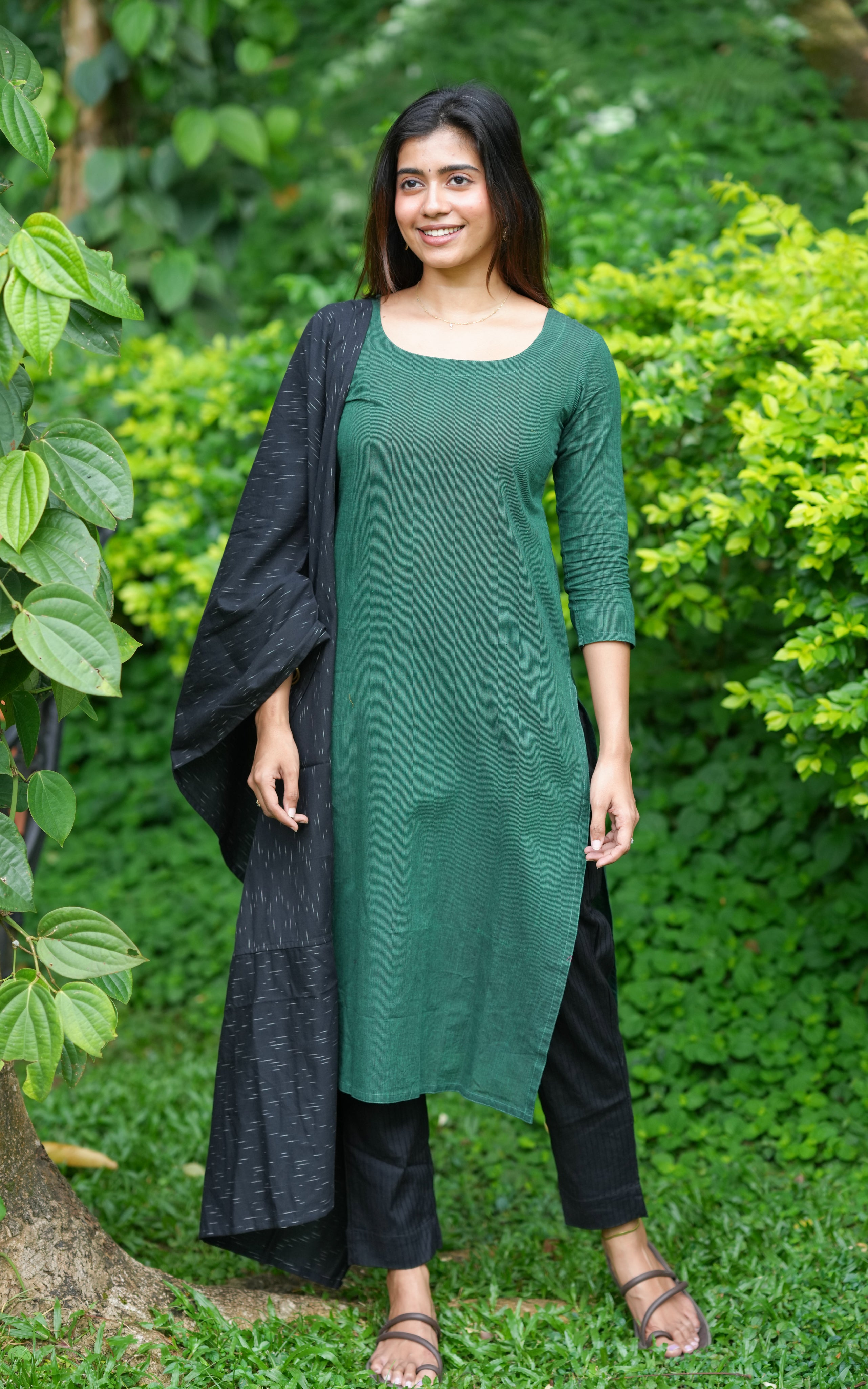 Chameli Green (Kurti+Pant+Dupatta)