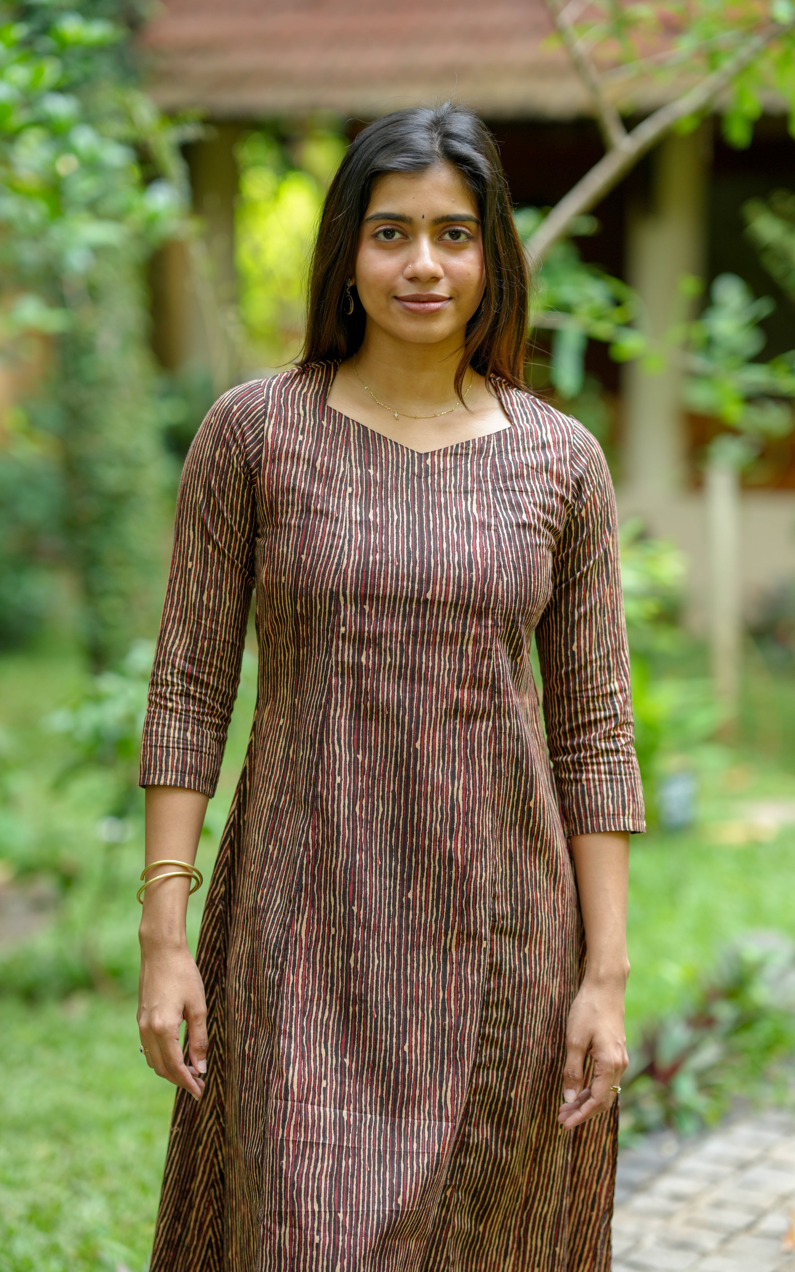 Straight-cut kurti.