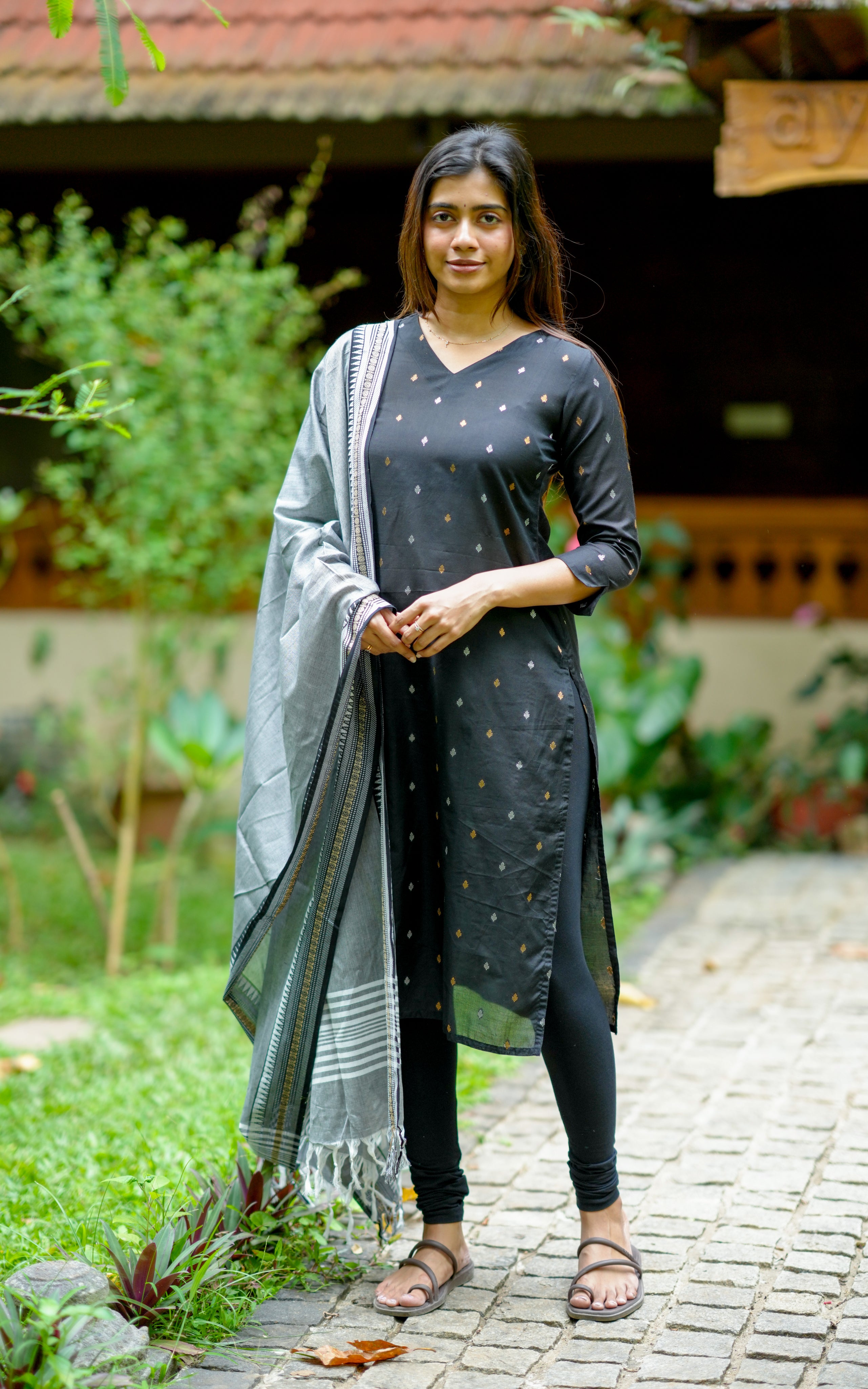 Cotton straight-cut kurti for summer