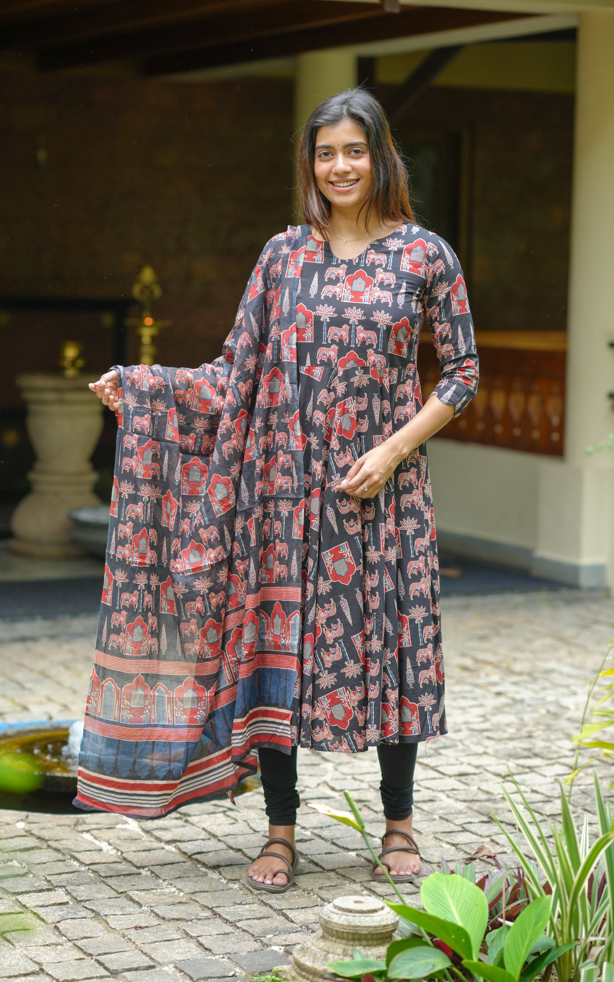Designer Anarkali with dupatta