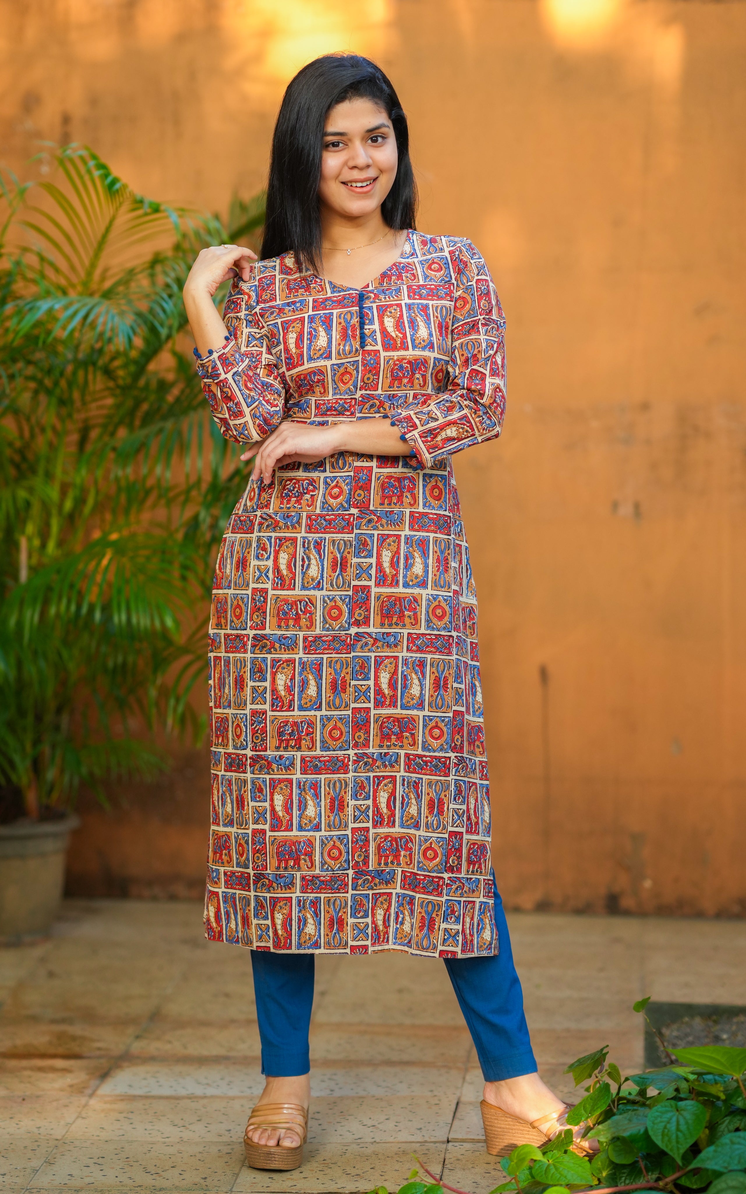 Printed Straight Cut Kurti
