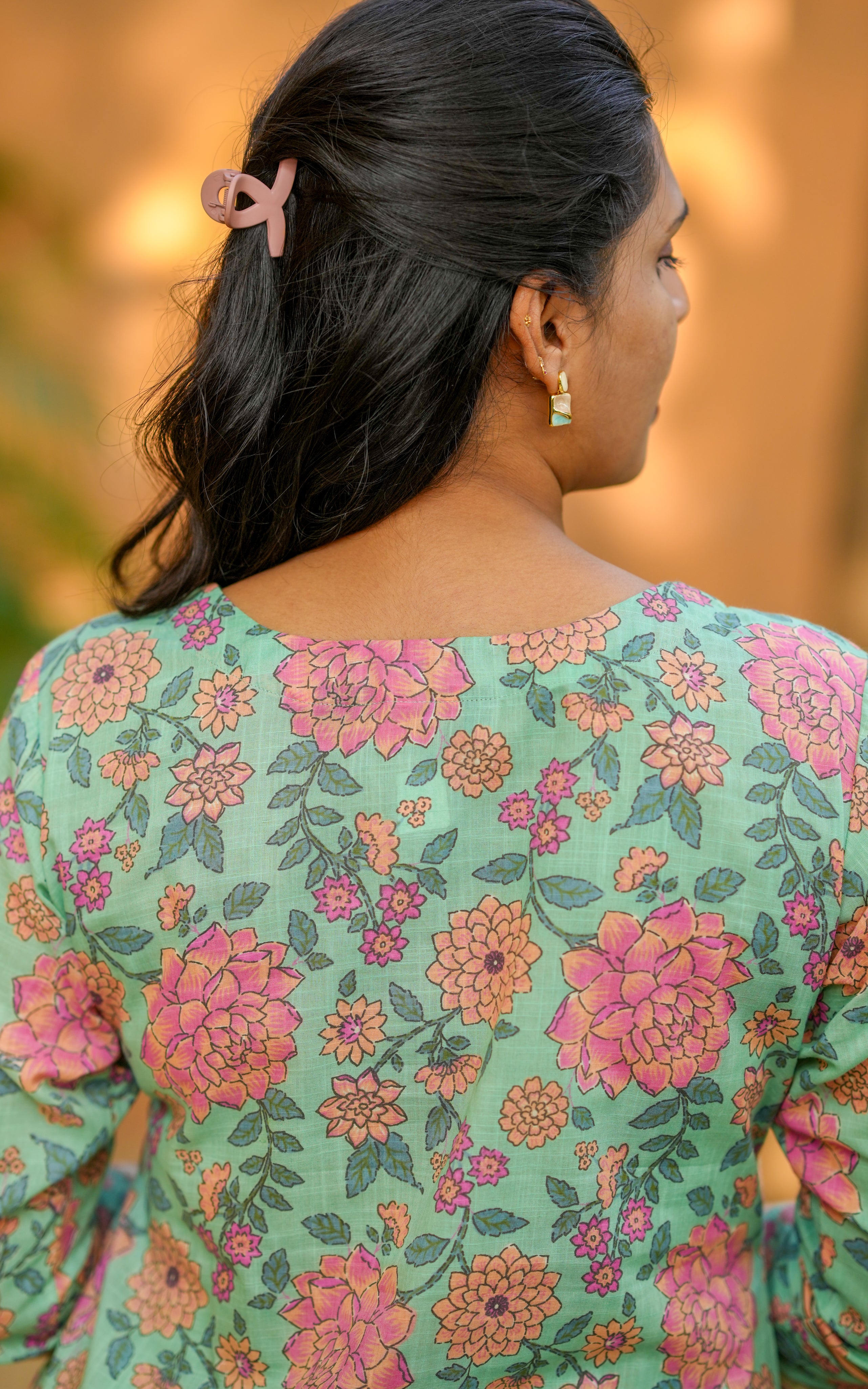 three fourth sleeve kurti for women