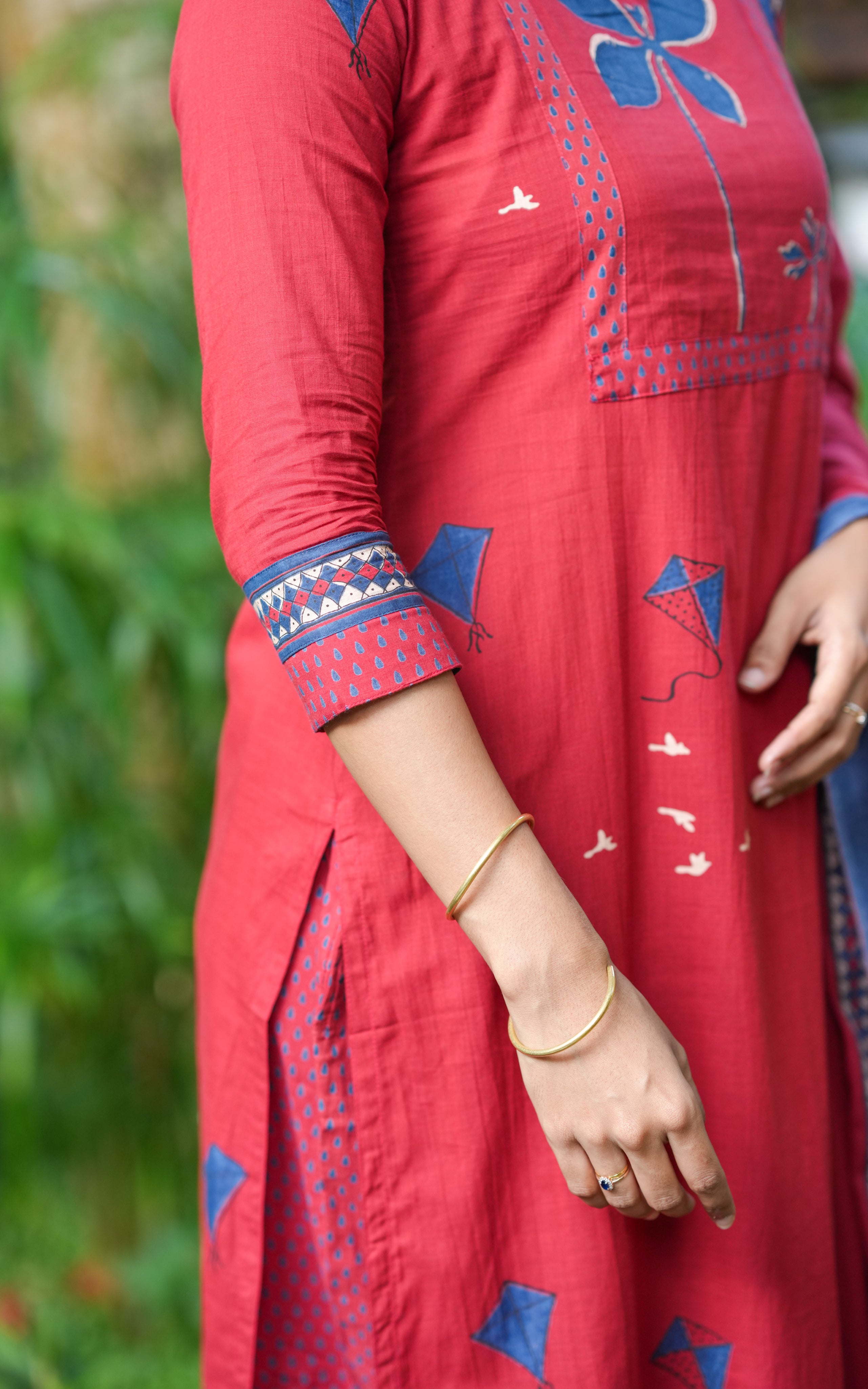 Cotton straight-cut kurti for summer