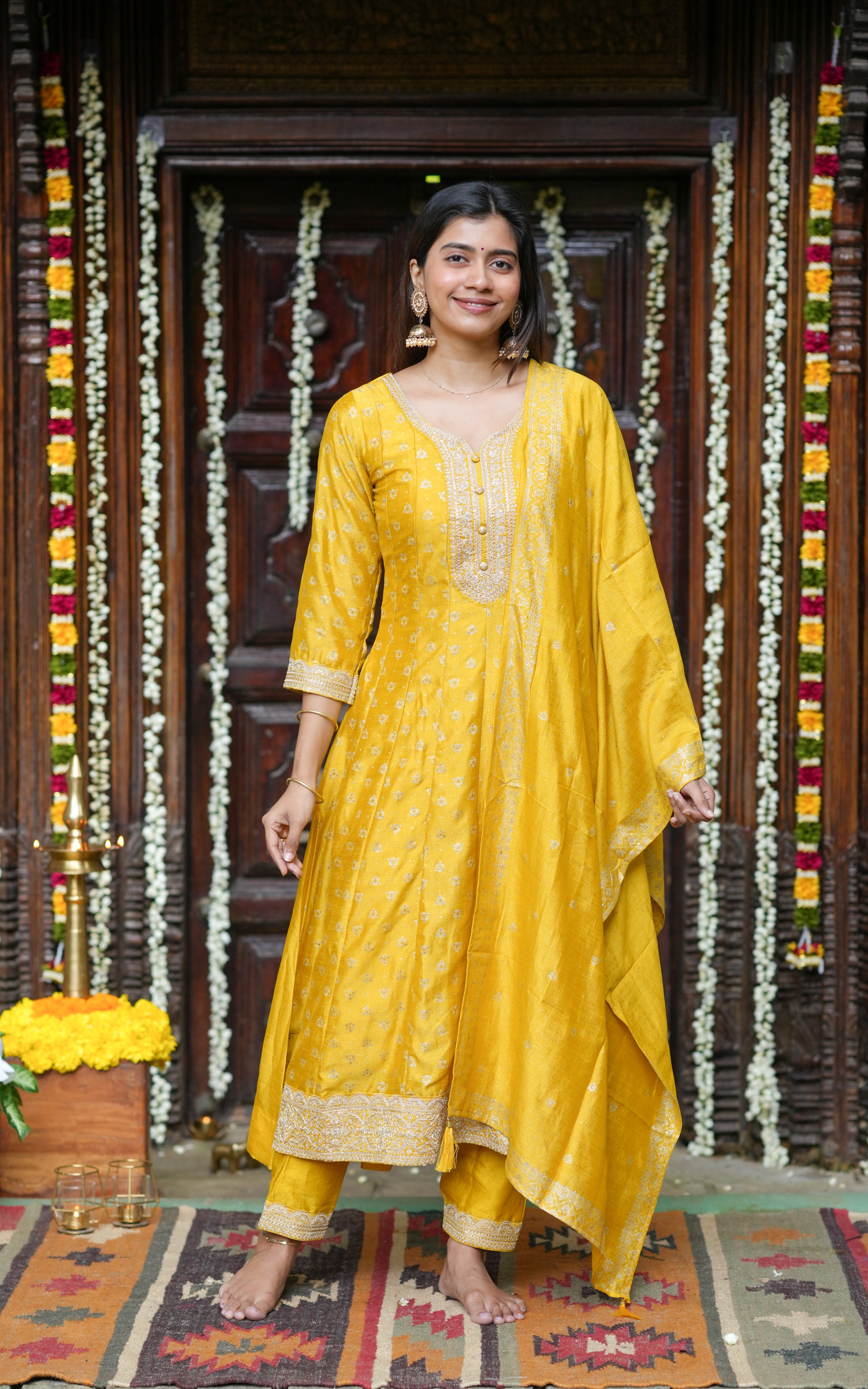 Suganthi A (Kurti+Pant+Dupatta)