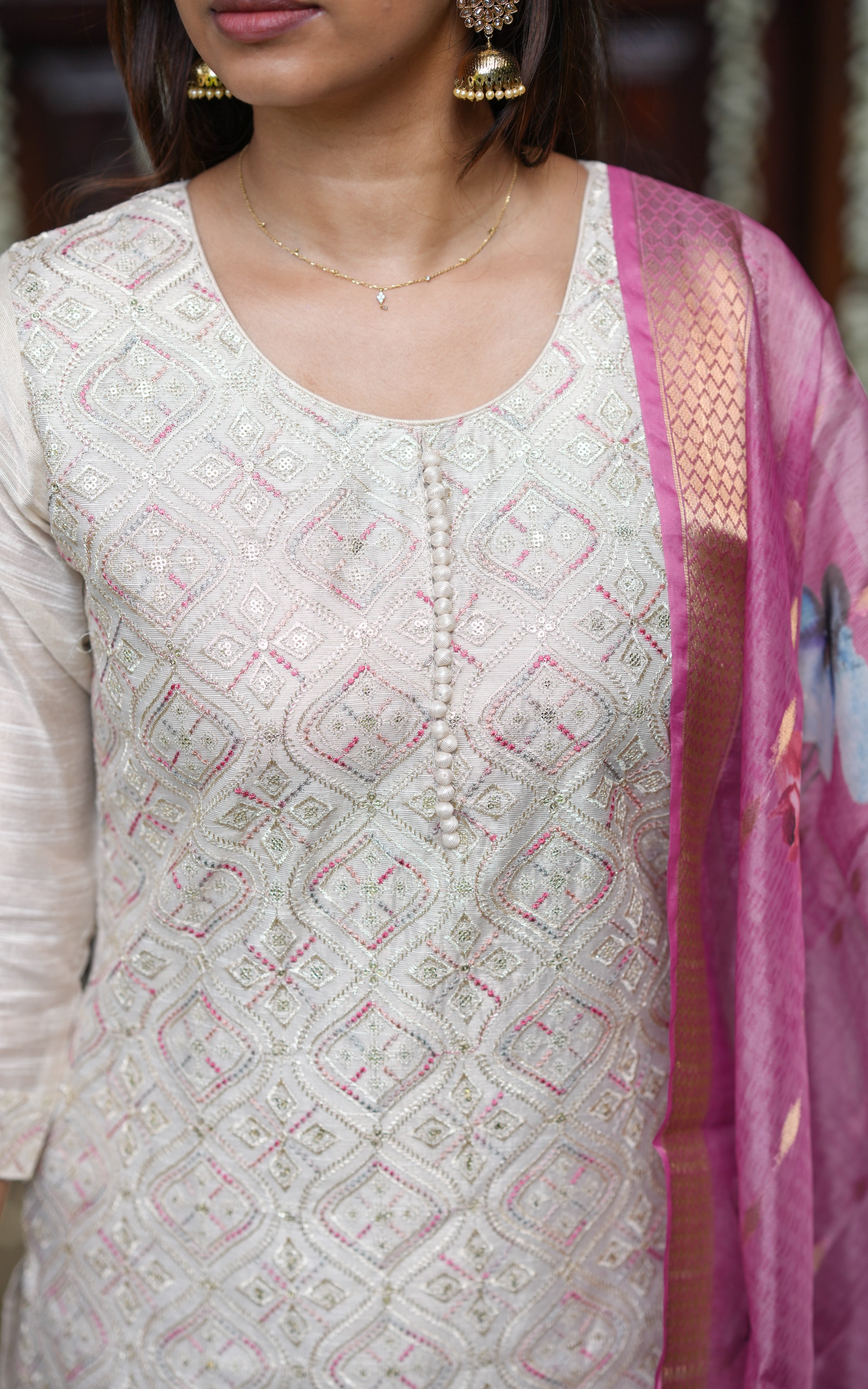 Vishmitha Beige (Kurti+Pant+Dupatta)