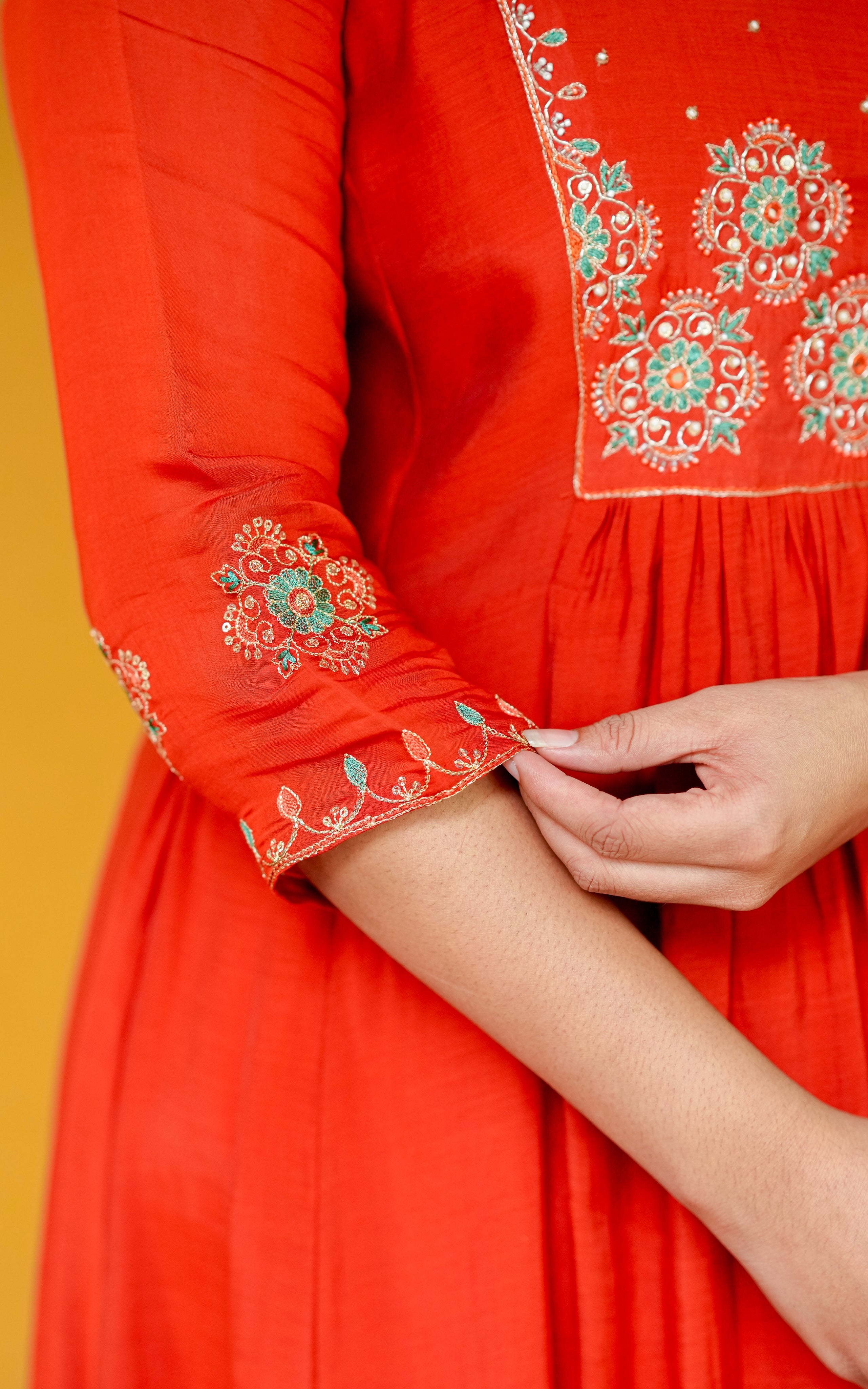 Festive Anarkali kurti for women