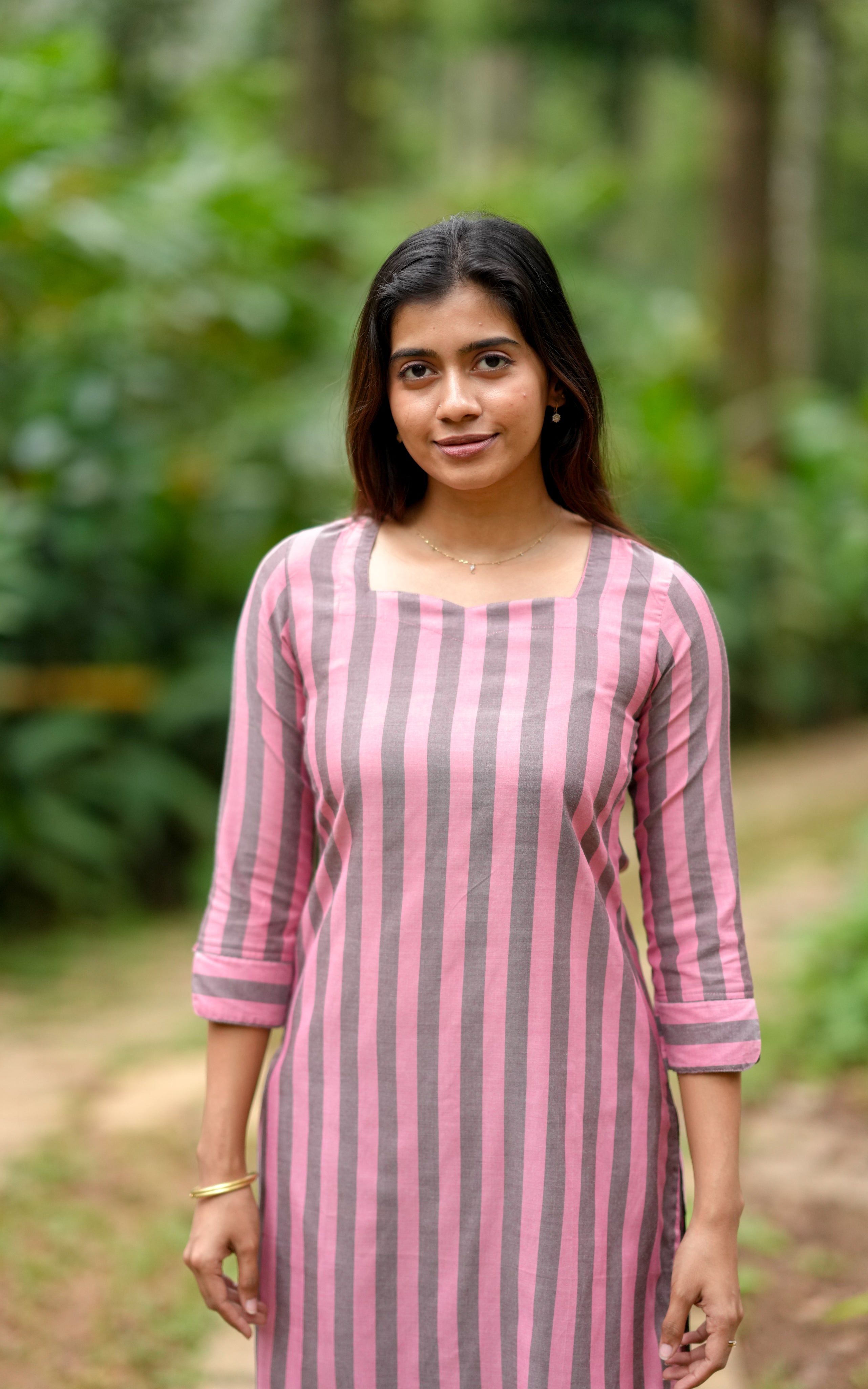 Straight-cut kurti.