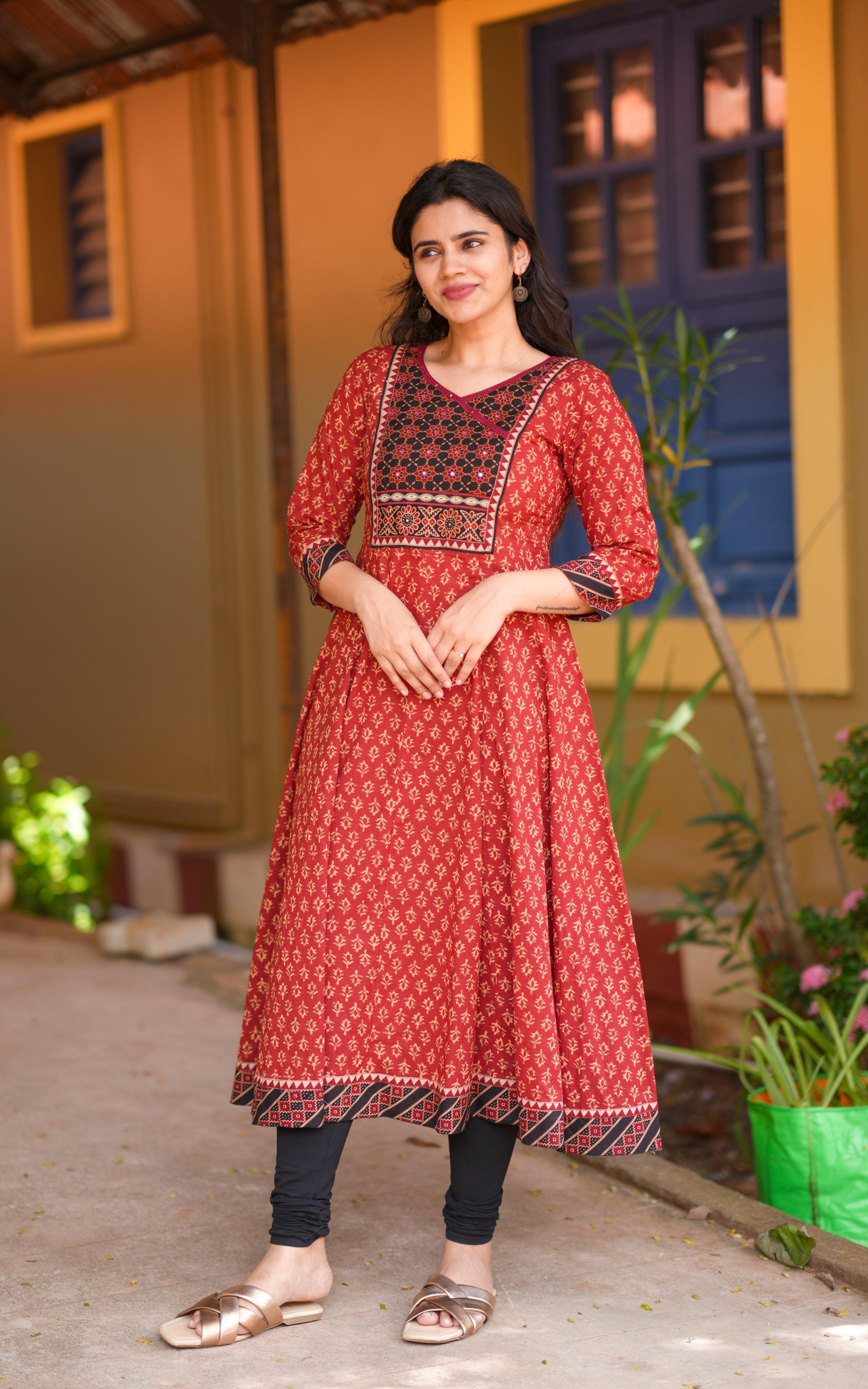 Meghana Brick Red