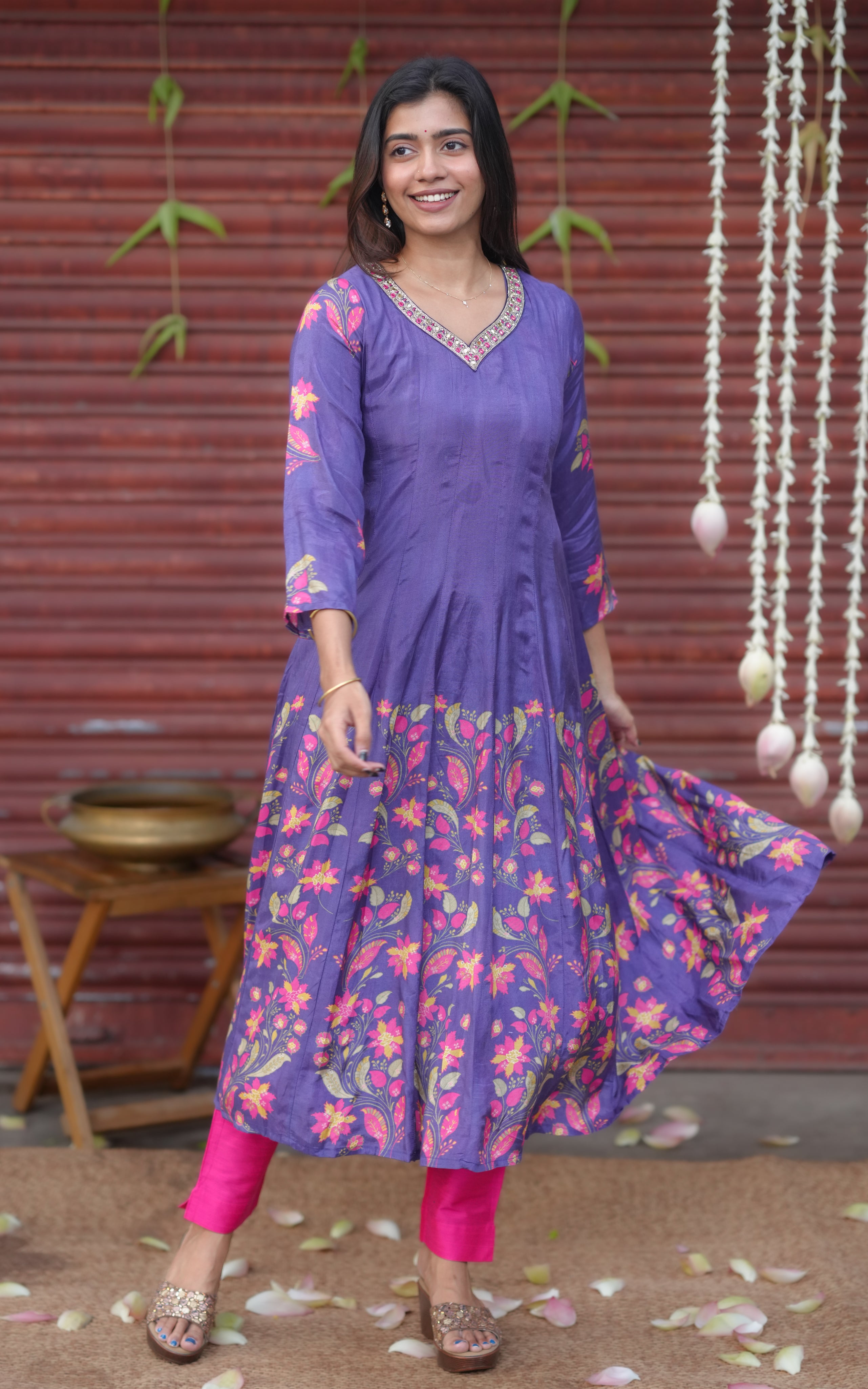 Silk Anarkali for festive season