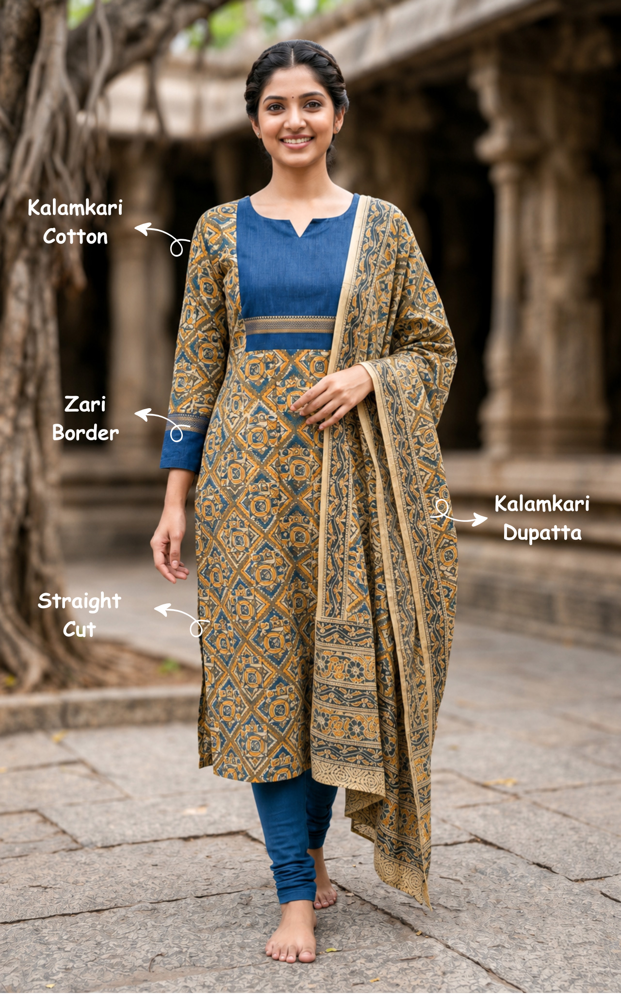Avanitha A (Kurti+Dupatta)