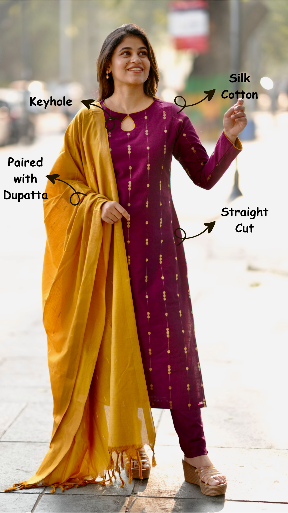 Nakshathra I (Kurti+Dupatta)